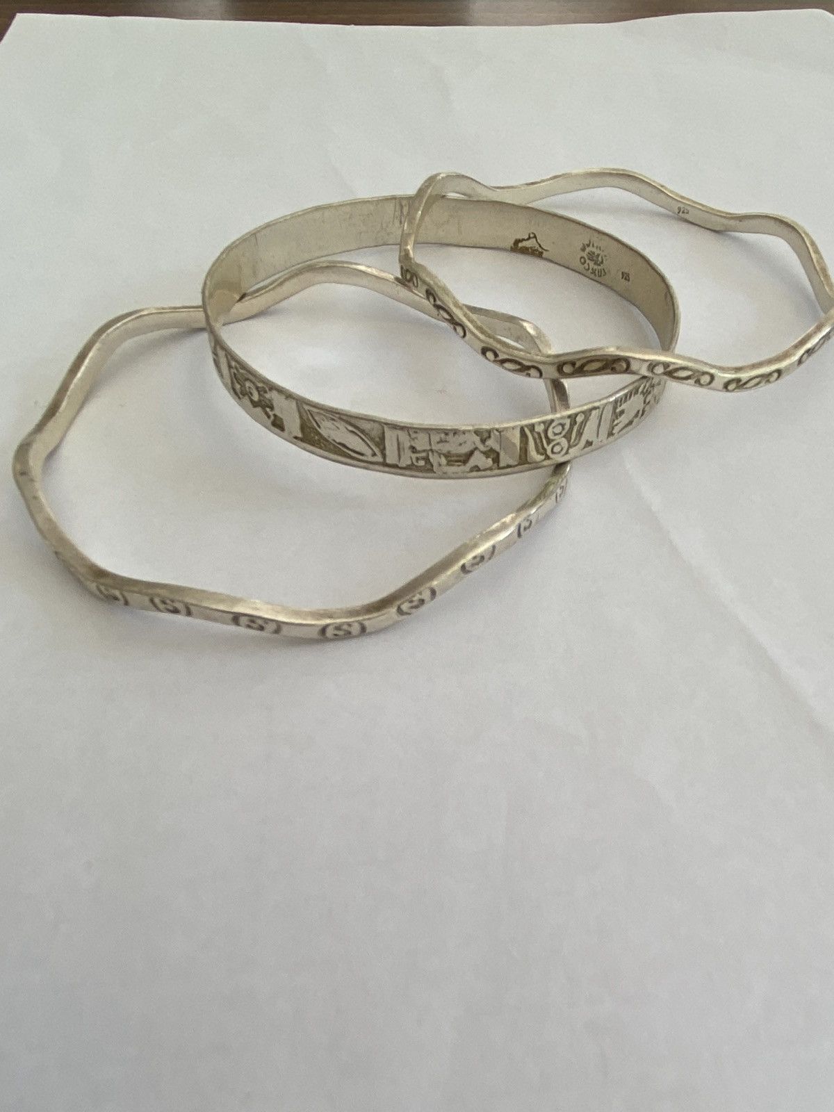 Other .925 sterling silver 3 pieces bracelets. Size ONE SIZE - 5 Thumbnail