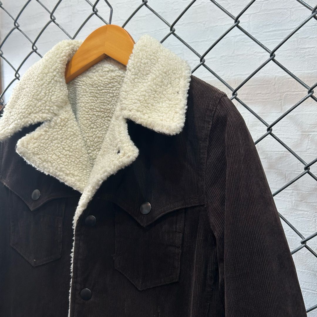 Number (N)ine AW07 "Love God Murder" Fleece Corduroy Lunch Jacket Size US XS / EU 42 / 0 - 5 Thumbnail