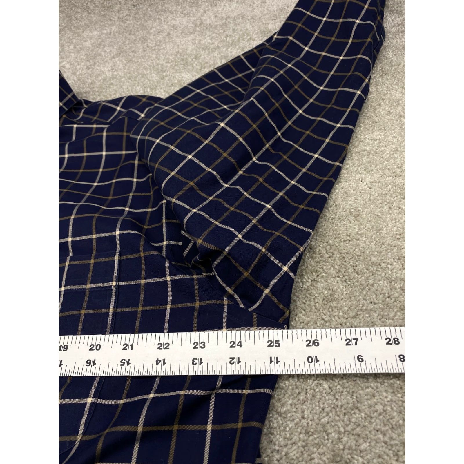 Orvis VINTAGE Orvis 77C9 Long Sleeve Button Up Men's Large Blue Check Shirt 100% Cotton 6612 Size US L / EU 52-54 / 3 - 7 Thumbnail
