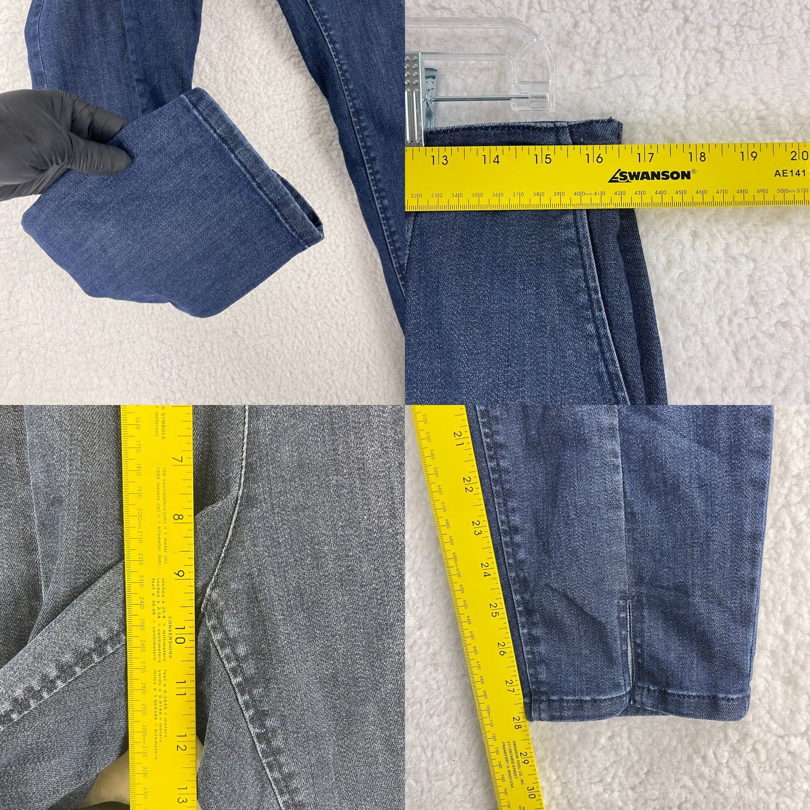 J. Jill J. Jill Jeans Womens 10 Blue Denim Front-Slit Ankle Mid Rise Authentic Fit Modern Bohemian City Preppy Regular Womens Jeans 10 Blue Denim Size 32" / US 10 / IT 46 - 8 Thumbnail