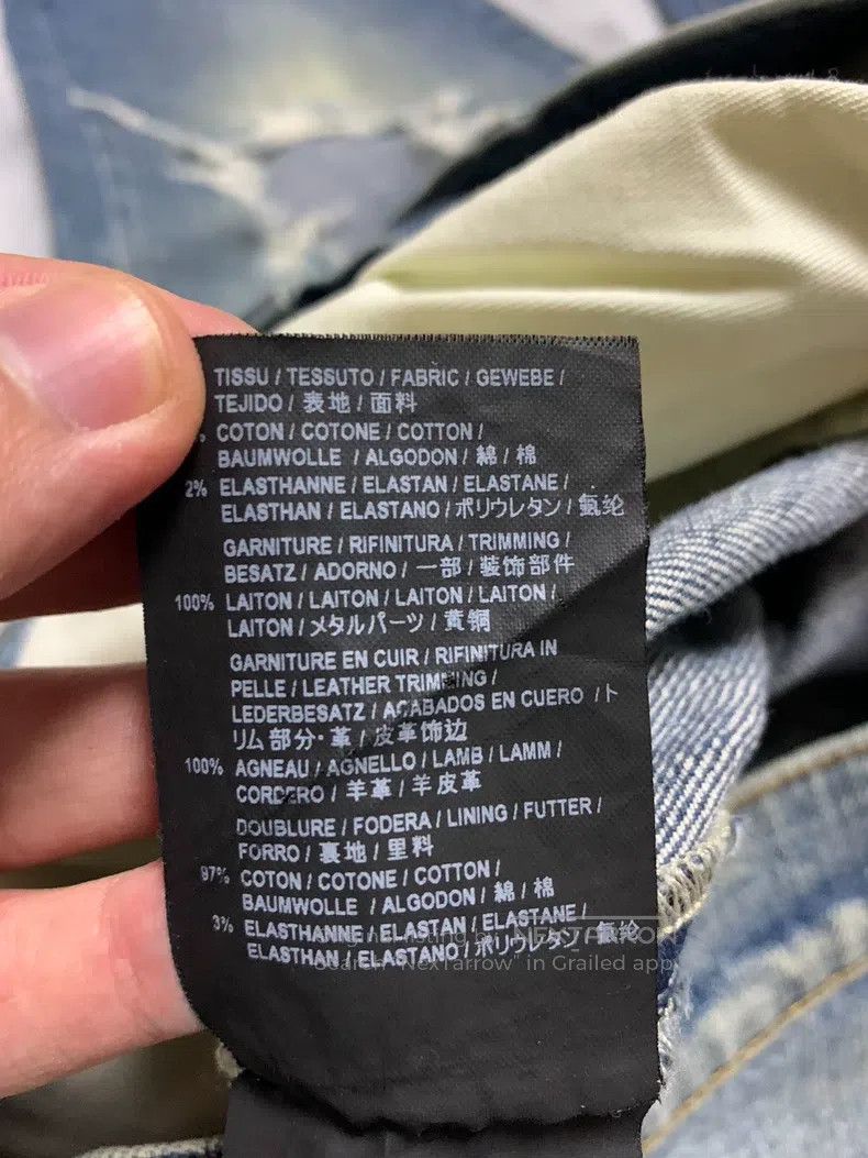 Saint Laurent Paris Saint Laurent Paris Blue Faded Yellow Mud Double Knee Dest Size US 32 / EU 48 - 5 Thumbnail