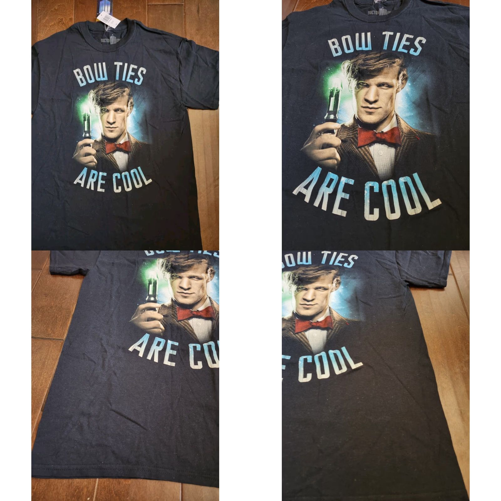 Hot Topic VINTAGE Doctor Who T-Shirt Bow Ties Are Cool Black M Mens Short Sleeve Crew Neck Cotton 2012 Hot Topic Show Movie All Seasons Size US M / EU 48-50 / 2 - 8 Thumbnail