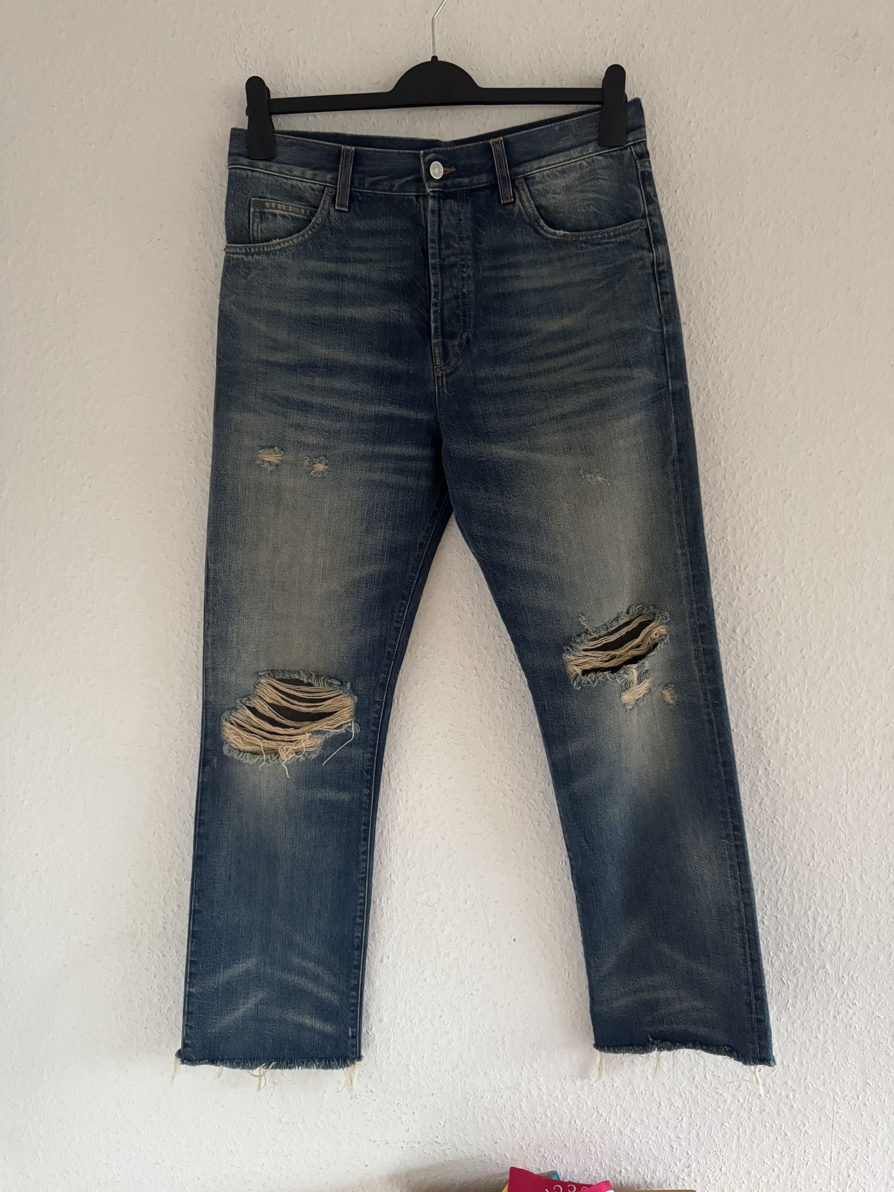 Gucci Harry Styles HA HA HA Destroyed Denim Jeans Size US 34 / EU 50 - 1 Thumbnail