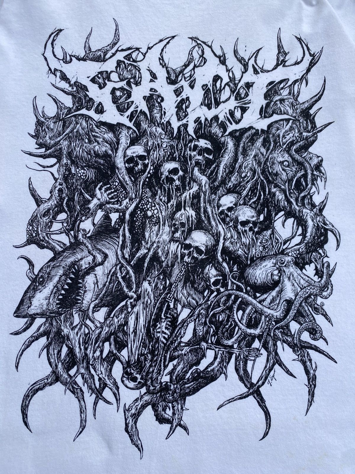 Vintage Rare Skulls Artistic Illustration Hell Life Devils Tshirt Size US L / EU 52-54 / 3 - 9 Thumbnail
