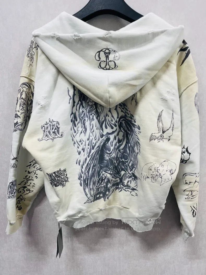 Balenciaga Balenciaga Pattern Printed Hooded Zip-Up Long Sleeve Jacke Size US S / EU 44-46 / 1 - 6 Thumbnail