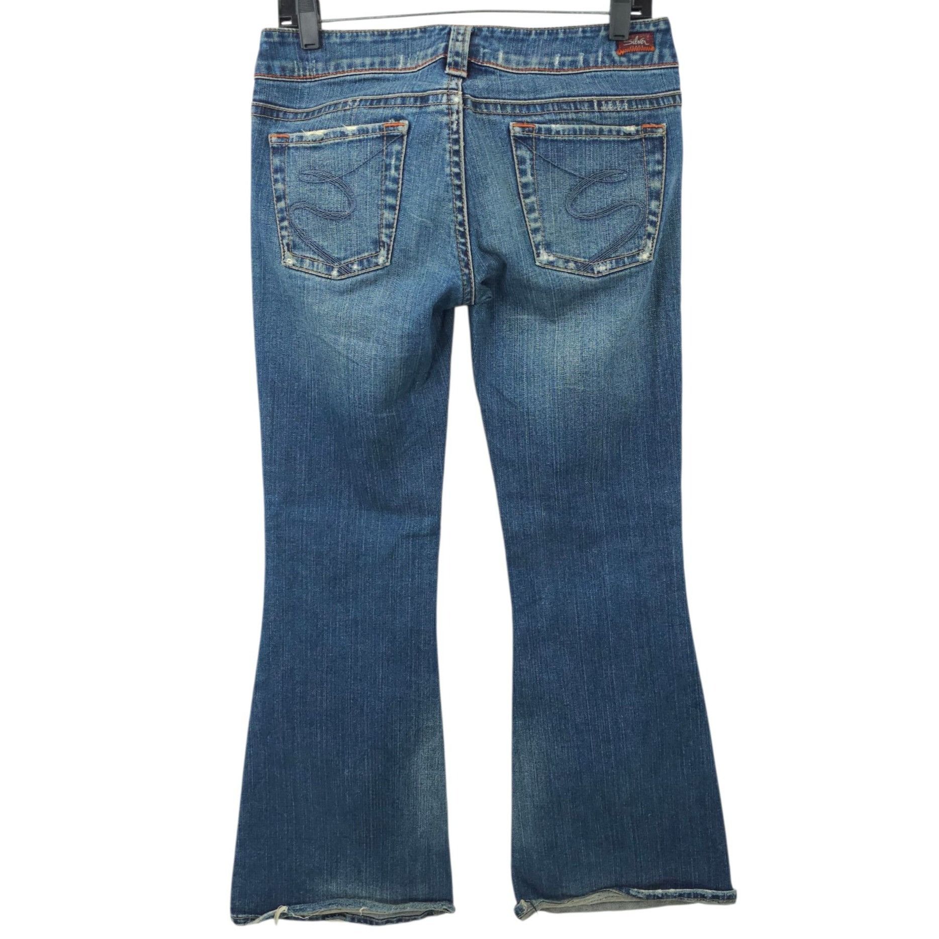 Silver Jeans Co. Silver Jeans Tuesday Flare Denim READ Womens 30x30.5 Low Ris Size 31" - 2 Thumbnail