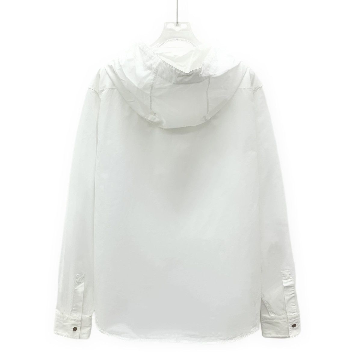 Hermes Hermes White Spliced Pocket Hooded Long Sleeve Shirt K26WX Size US S / EU 44-46 / 1 - 2 Thumbnail