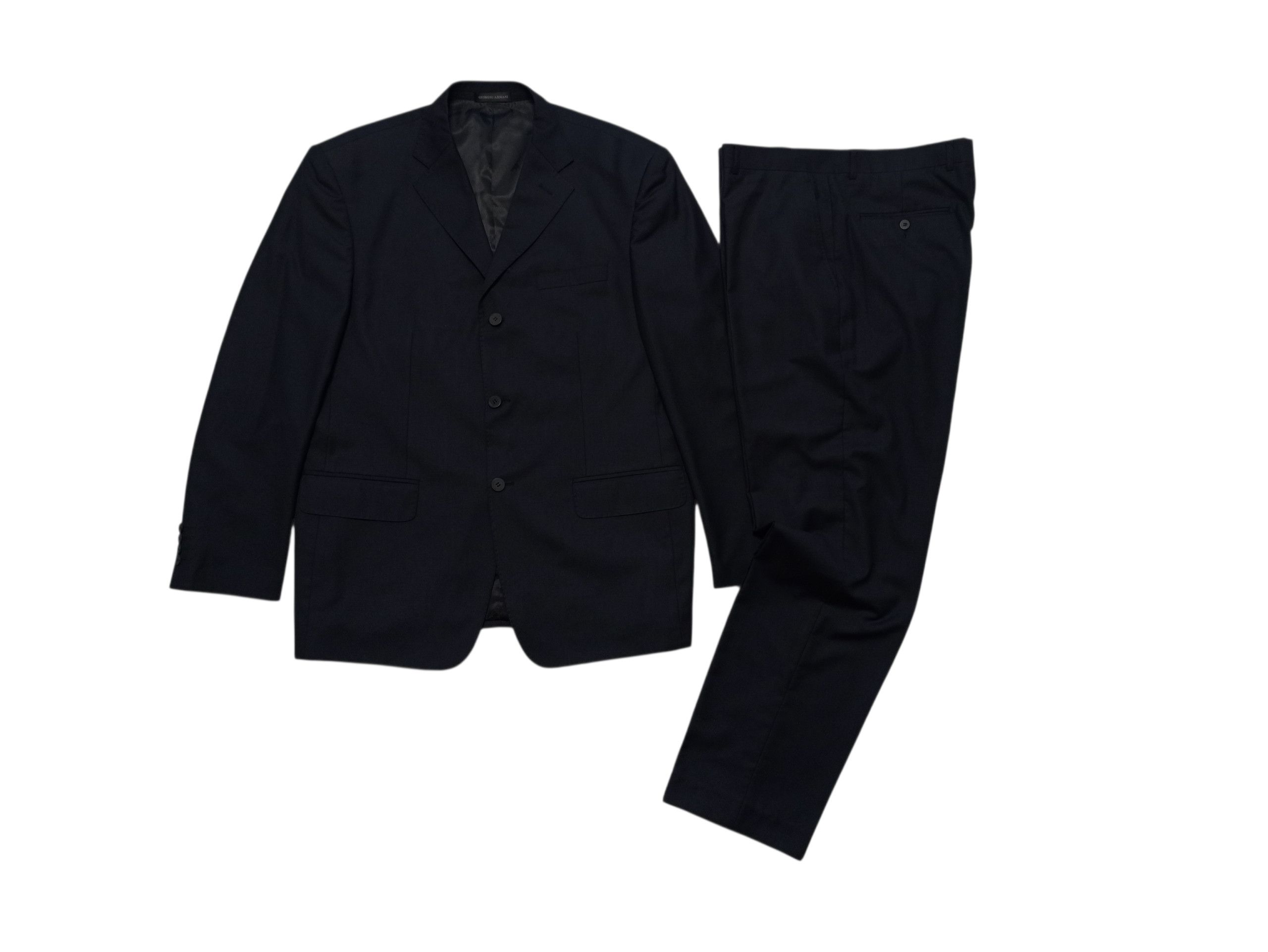 Giorgio Armani Giorgio Armani Navy Blue Wool & Cashmere 2-Piece Suit EU 54 Size 54R - 1 Thumbnail