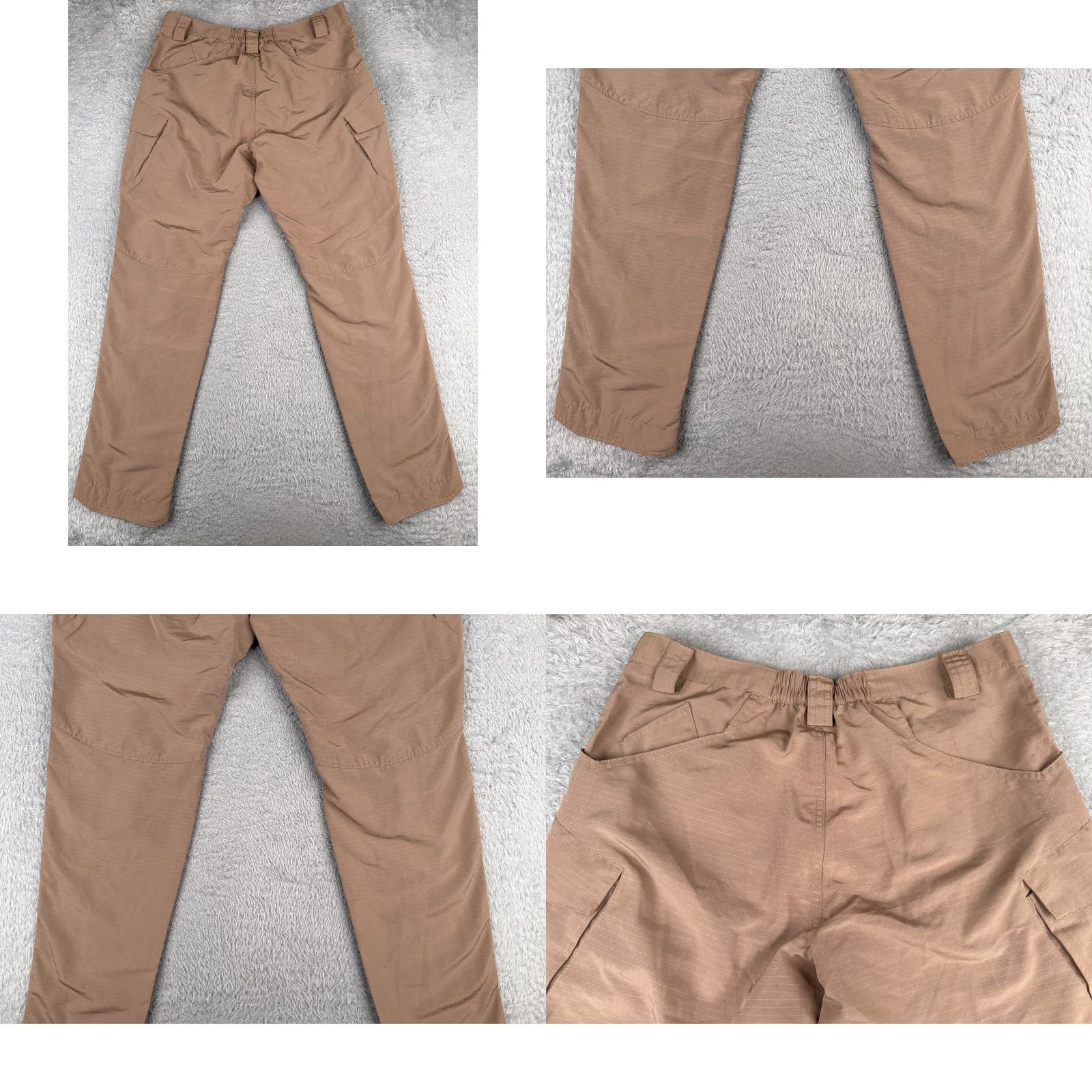 Vintage Tactical Pants Women Large Beige Cargo Rip-Stop Fabric Lightweight Poly 34x31 Size 36" / US 14 / IT 50 - 9 Thumbnail