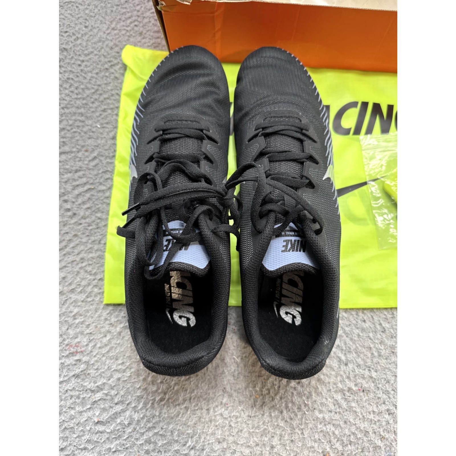 Nike NIKE Zoom Rival M9 Track Racing AH1020-004 Men Black/Silver Size 14 NEW Read Size US 14 / EU 47 - 6 Thumbnail