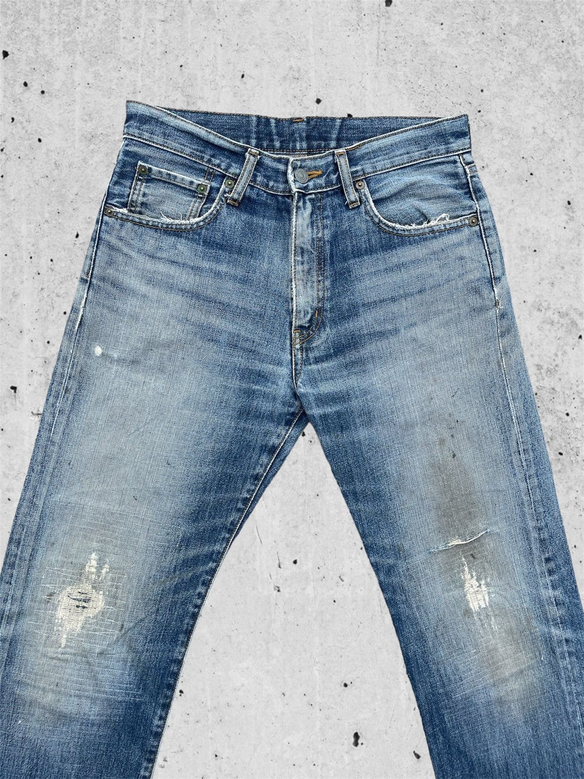 Rusty × Uniqlo 🔥 Uniqlo Rusty Distressed Denim Streetwear W30🔥 Size US 30 / EU 46 - 3 Thumbnail