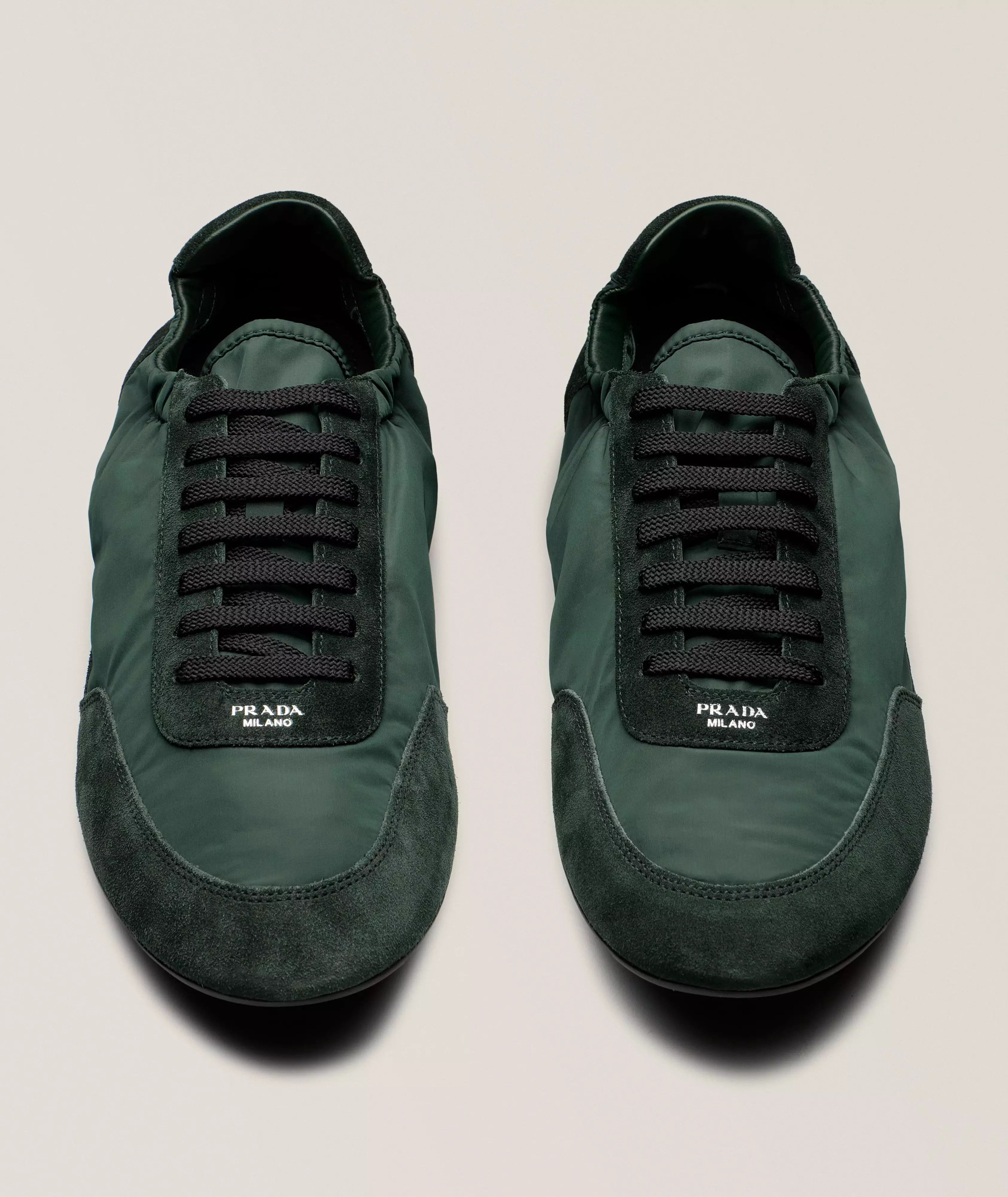 Prada o1w1db10526 Collapse Re-Nylon Suede Elasticized Sneakers Size US 10 / EU 43 - 2 Thumbnail