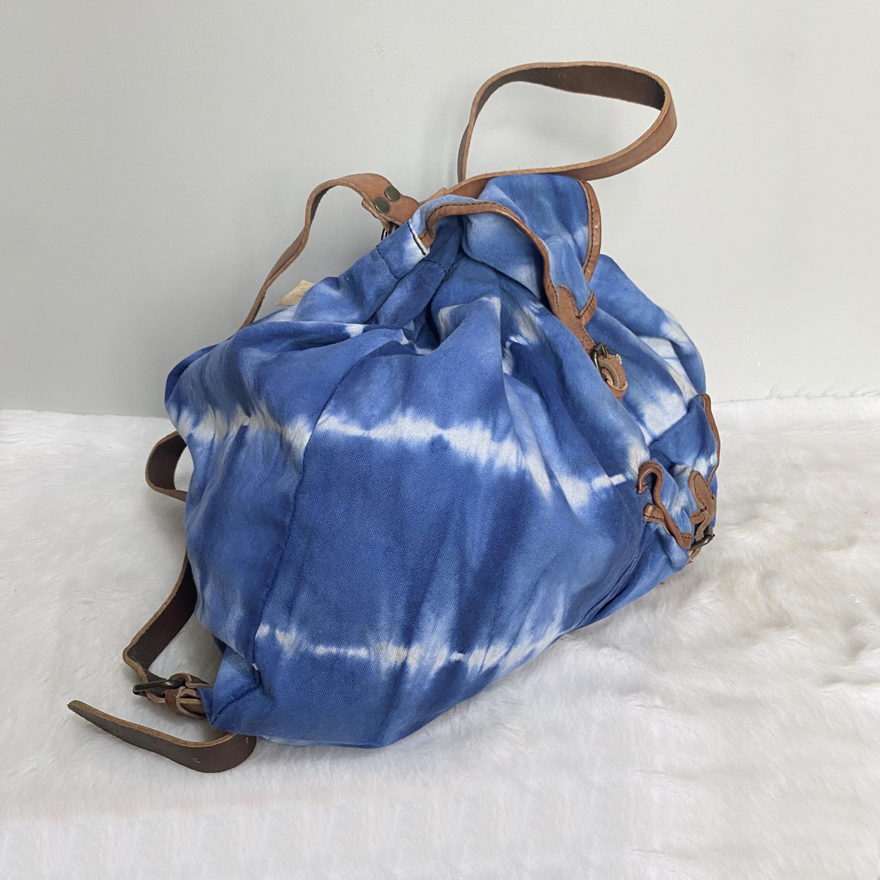 Denim & Supply Ralph Lauren Blue Tie-Dye Canvas Backpack Bag Size ONE SIZE - 3 Thumbnail
