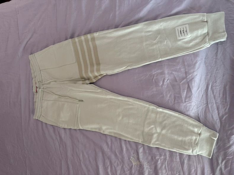 Thom Browne Thom Browne Beige Cotton Sweatpants - dmc Size US 30 / EU 46 - 1 Thumbnail