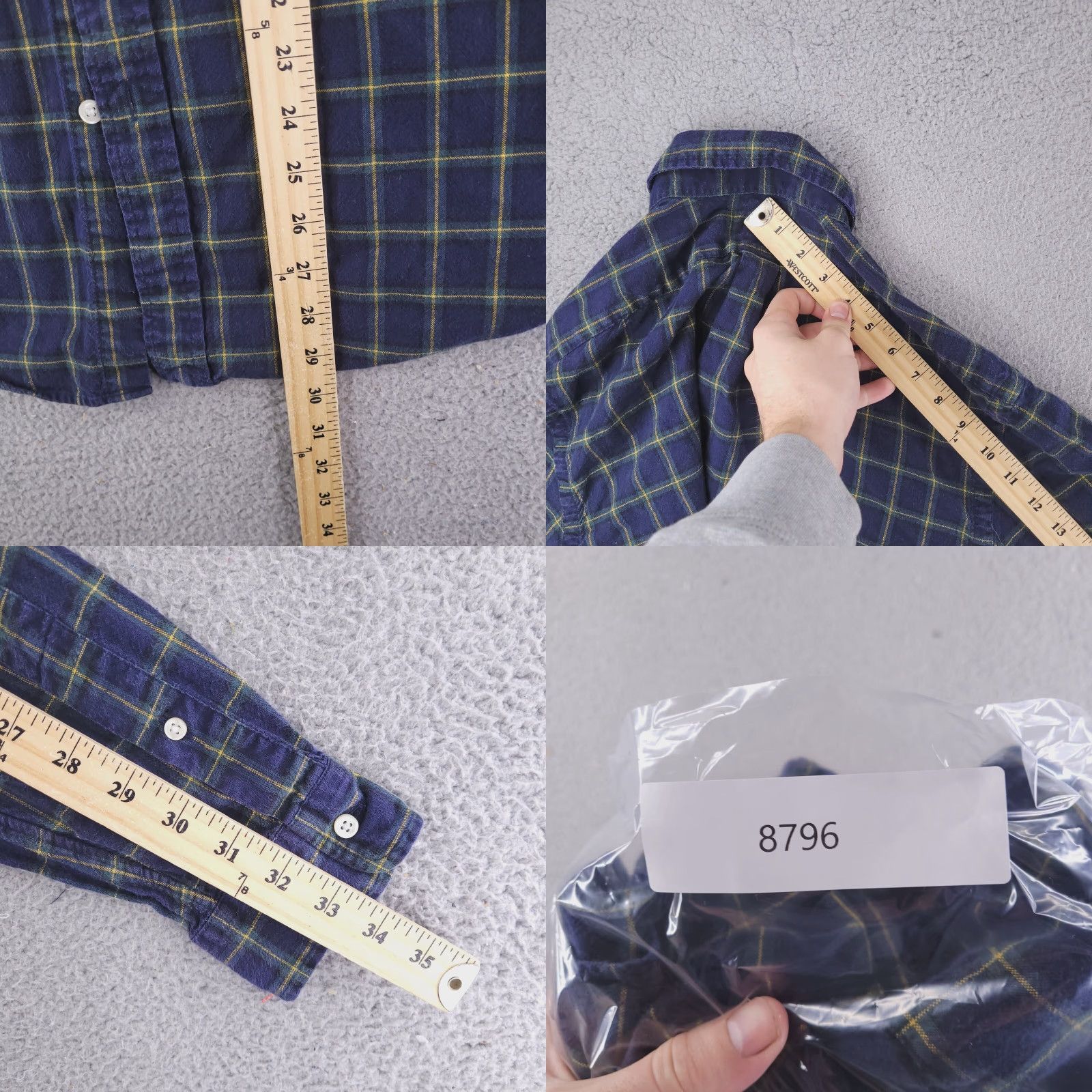 Polo Ralph Lauren Polo Ralph Lauren Shirt Mens L Flannel Blue Green Long Sleeve Button Casual Size US L / EU 52-54 / 3 - 8 Thumbnail