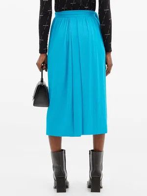 Balenciaga o1y0625 Midi Skirt in Azure Size 28" / US 6 / IT 42 - 5 Thumbnail