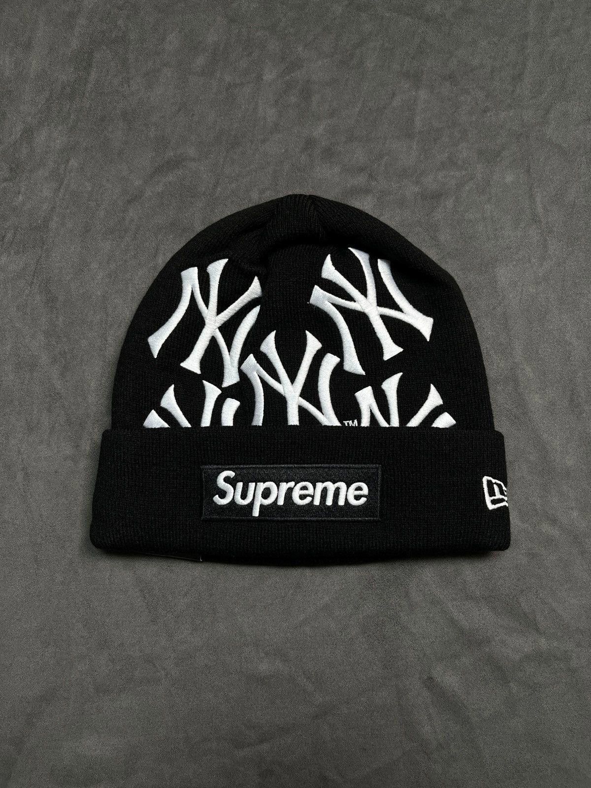 MLB × Supreme Rare FW21 Supreme New York Yankees New Era Box Logo Beanie Size ONE SIZE - 5 Thumbnail