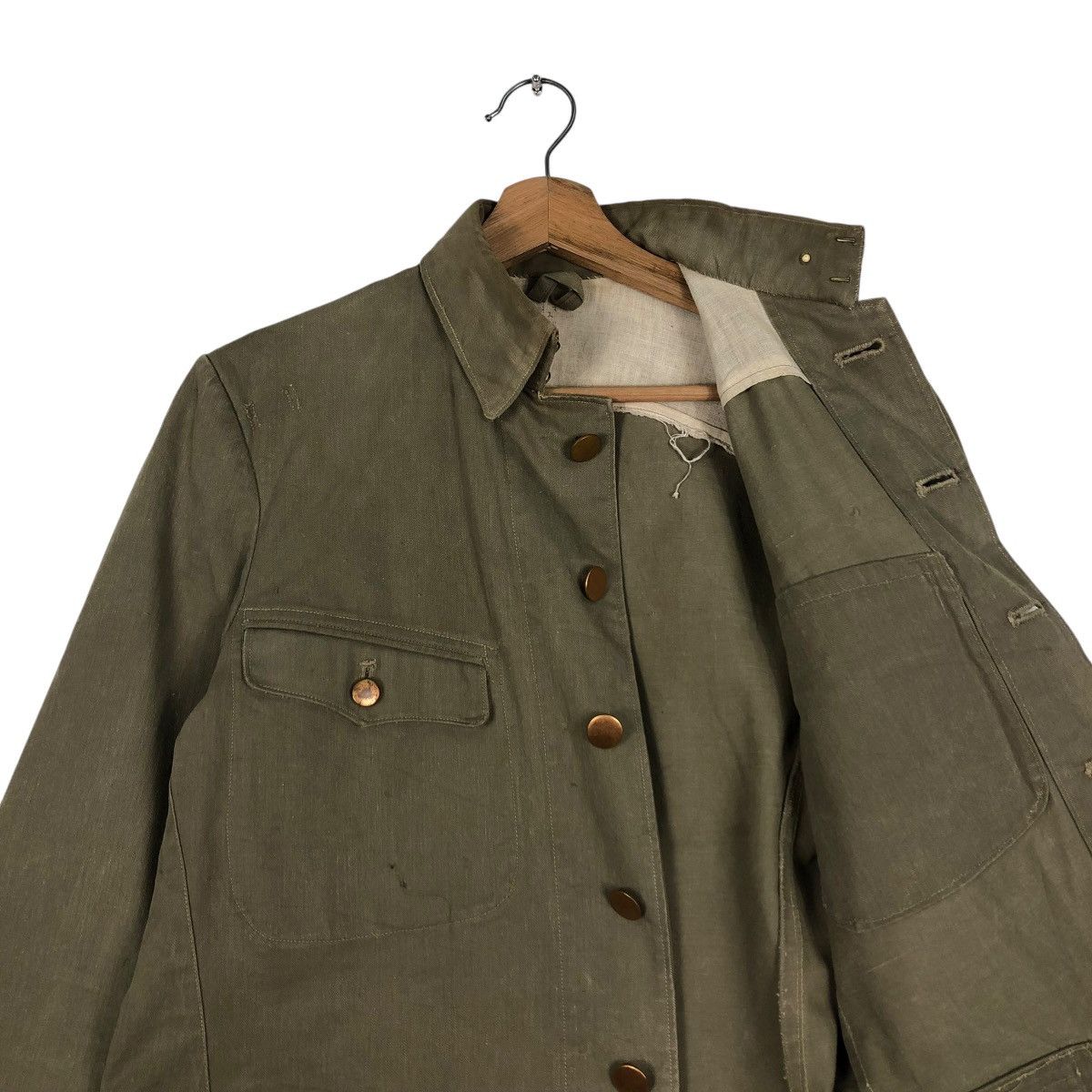 Vintage 🔥TRUE VINTAGE 60’s MILITARY CHORE WORK BUTTON Size US S / EU 44-46 / 1 - 12 Thumbnail