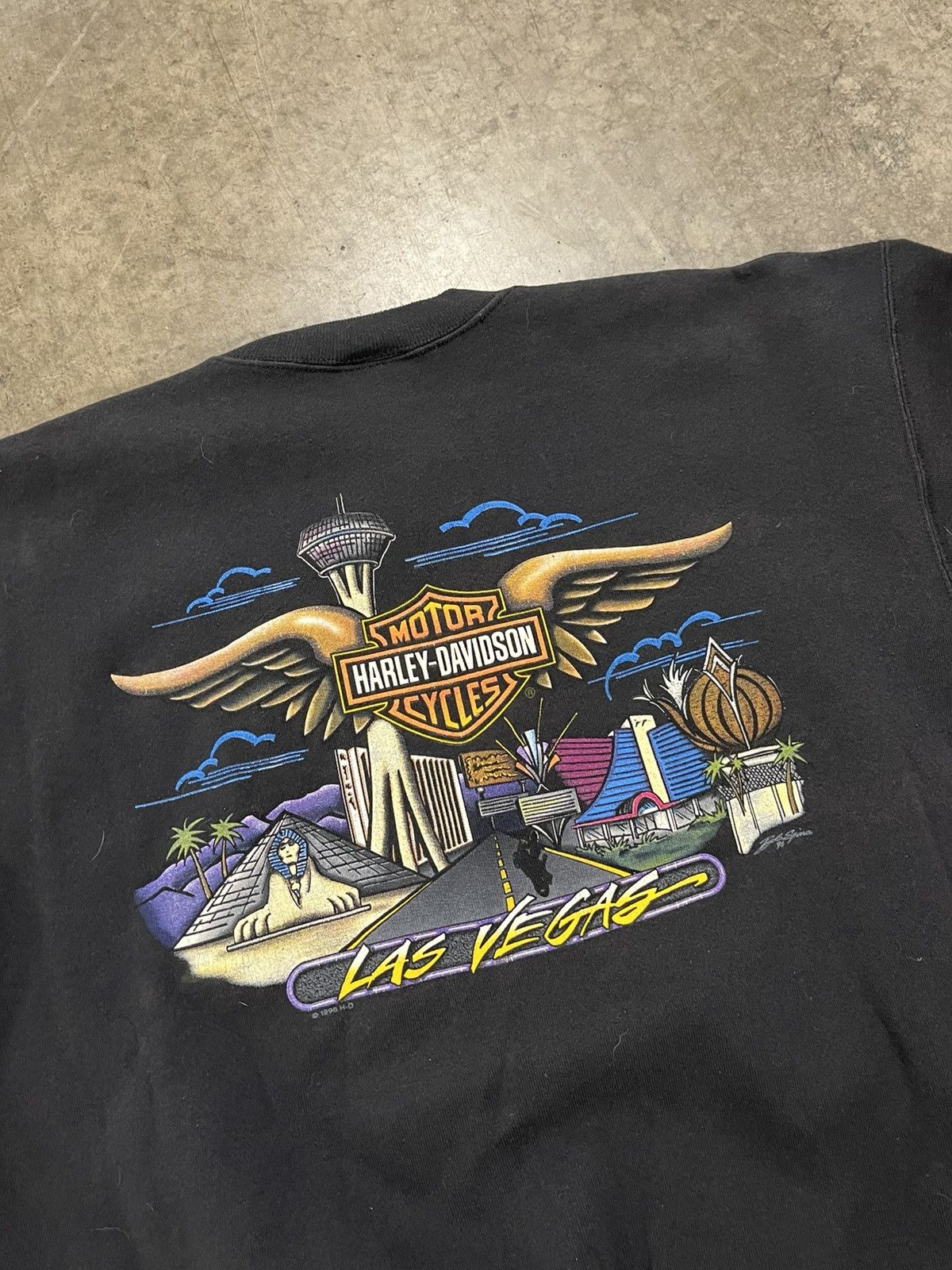 Harley Davidson × Vintage Harley Davidson vintage boxy fit crewneck sweatshirt rare Size US XL / EU 56 / 4 - 6 Thumbnail