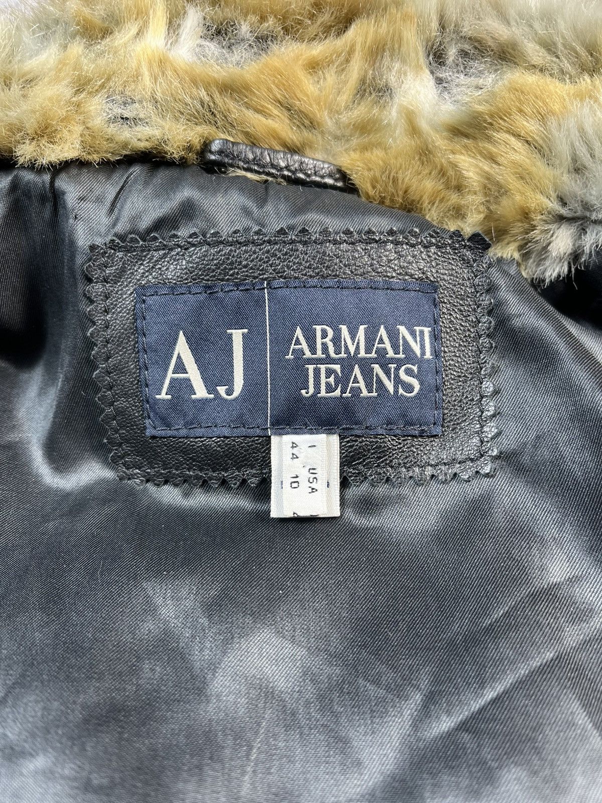 Armani Armani Jeans Faux Fur Vest – Brown Multi – Zip Up – AJ Logo Size M / US 6-8 / IT 42-44 - 10 Thumbnail