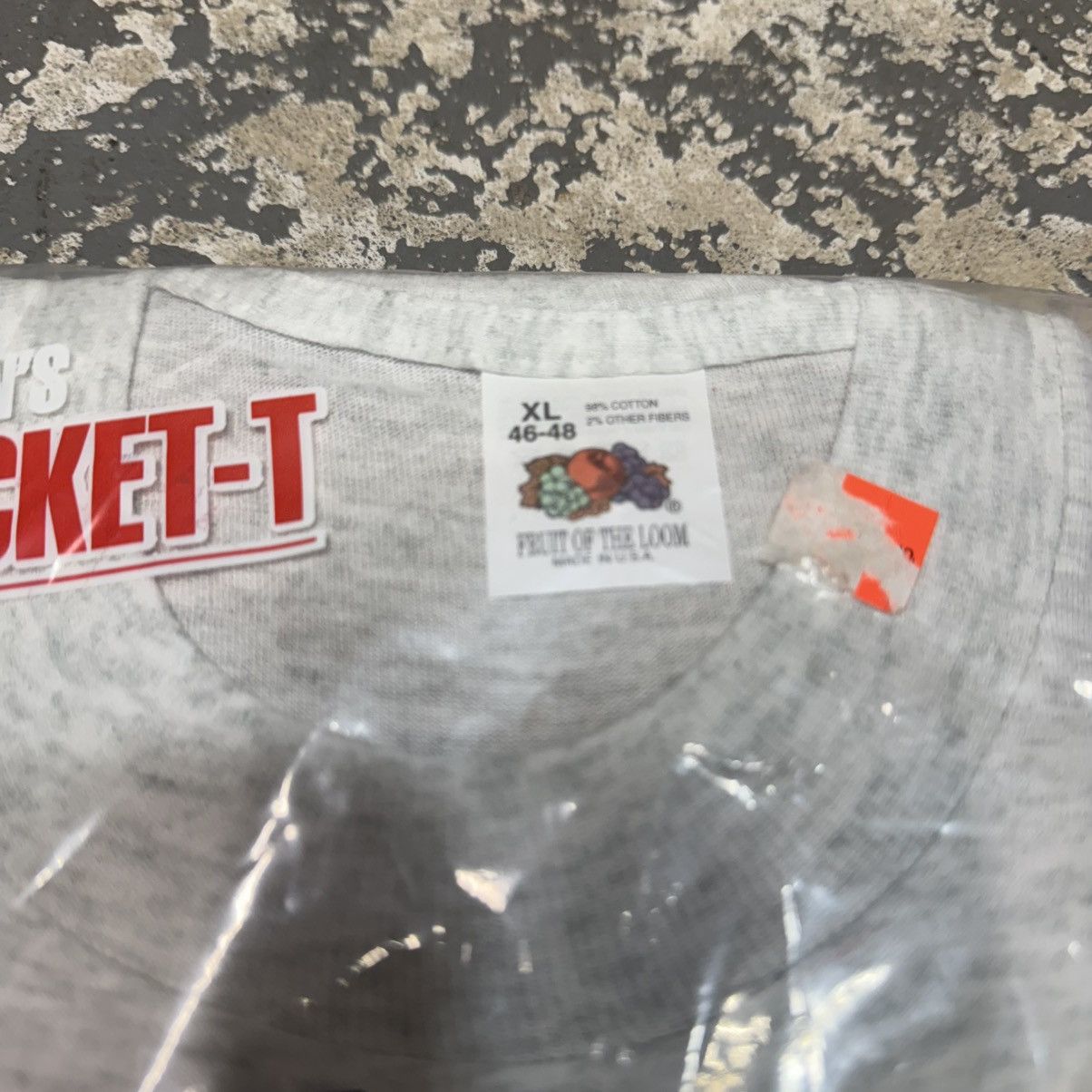 Fruit Of The Loom Vintage Grey Fruit Of The Loom Pocket Tshirt New With Tags Size US XL / EU 56 / 4 - 3 Thumbnail