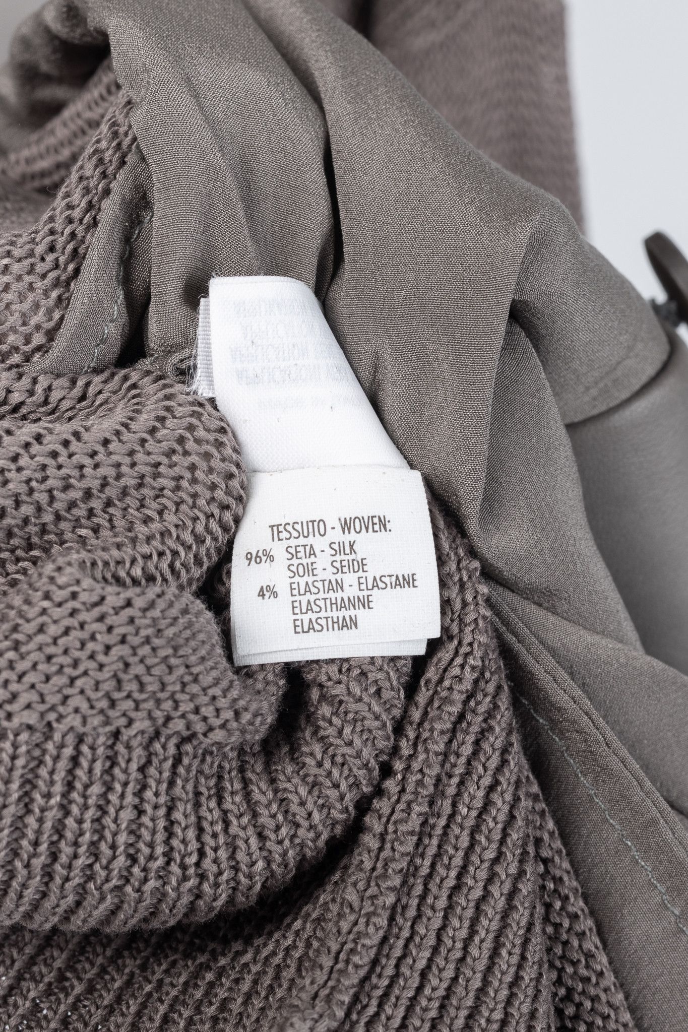 Brunello Cucinelli Brunello Cucinelli Two-Tone Cotton-Knit Leather-Trim Jacket Size S / US 4 / IT 40 - 12 Thumbnail