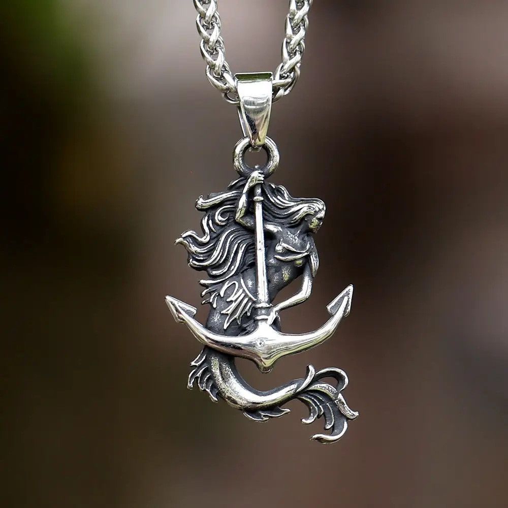 Jewelry Mermaid Anchor Pendant Necklace Size ONE SIZE - 1 Thumbnail