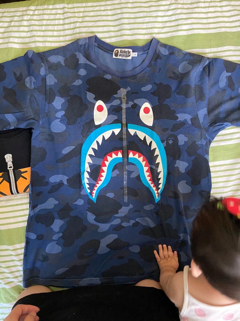 Bape Bape Orange Shark T-Shirt Casual Size US L / EU 52-54 / 3 - 1 Thumbnail
