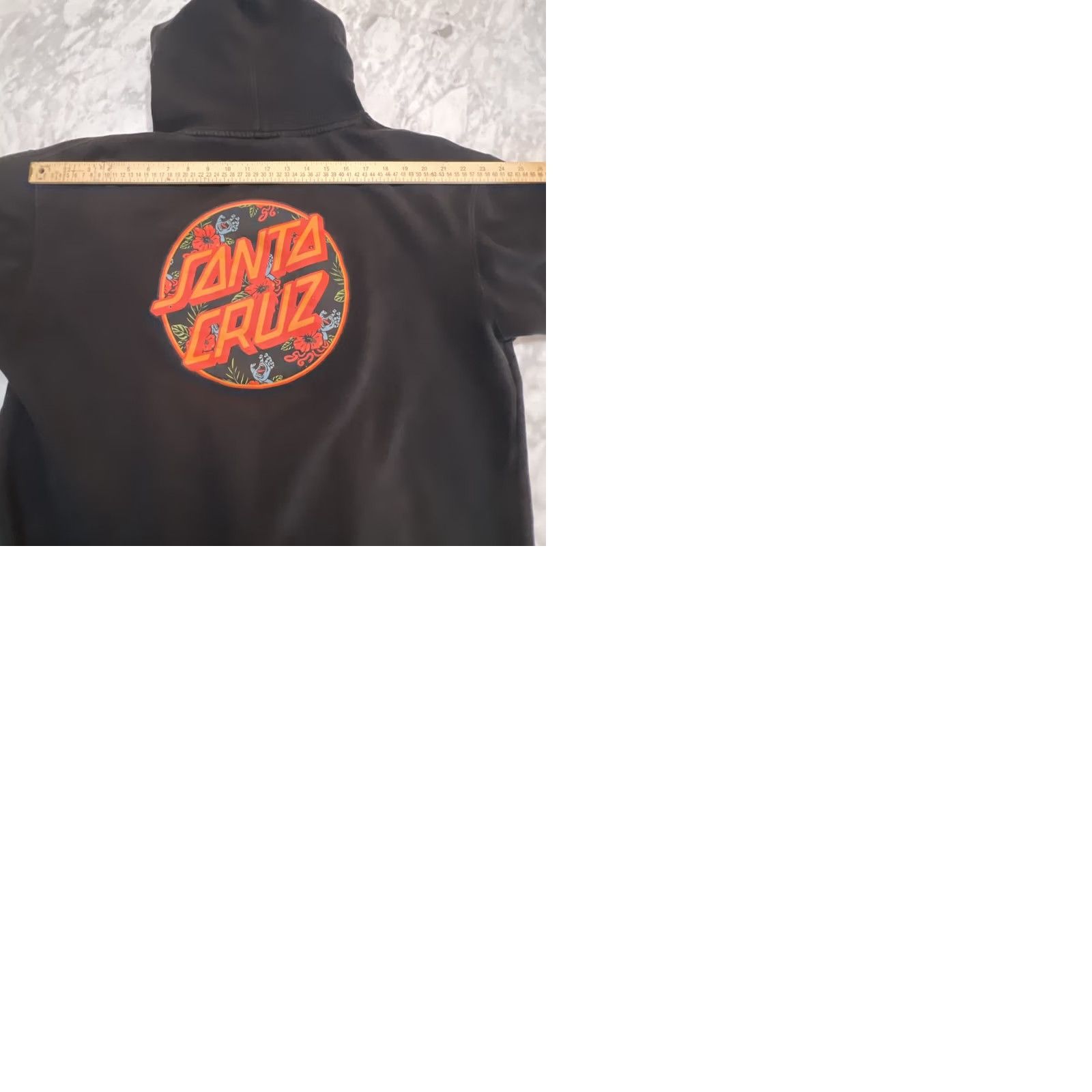 Vintage Santa Cruz Skateboard Hoodie Sweatshirt Men L Floral hibiscus Hand Black Thrash Size US L / EU 52-54 / 3 - 10 Thumbnail