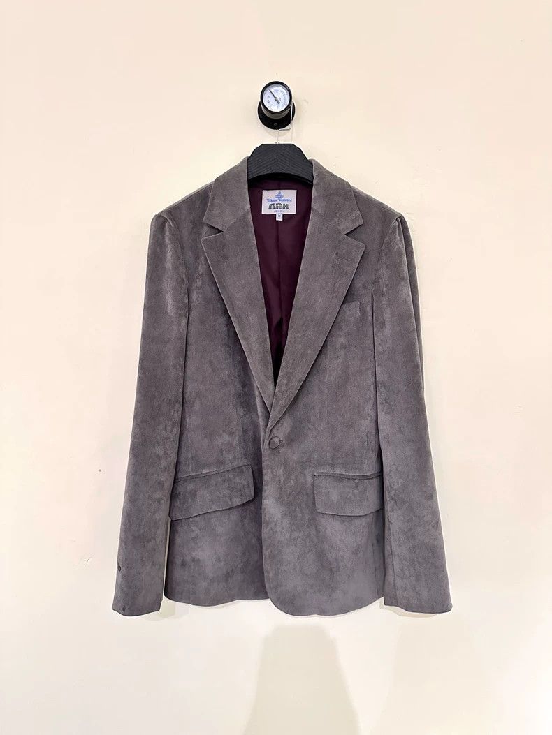Vivienne Westwood Vivienne Westwood Gray velvet overcoat Size M / US 6-8 / IT 42-44 - 1 Thumbnail