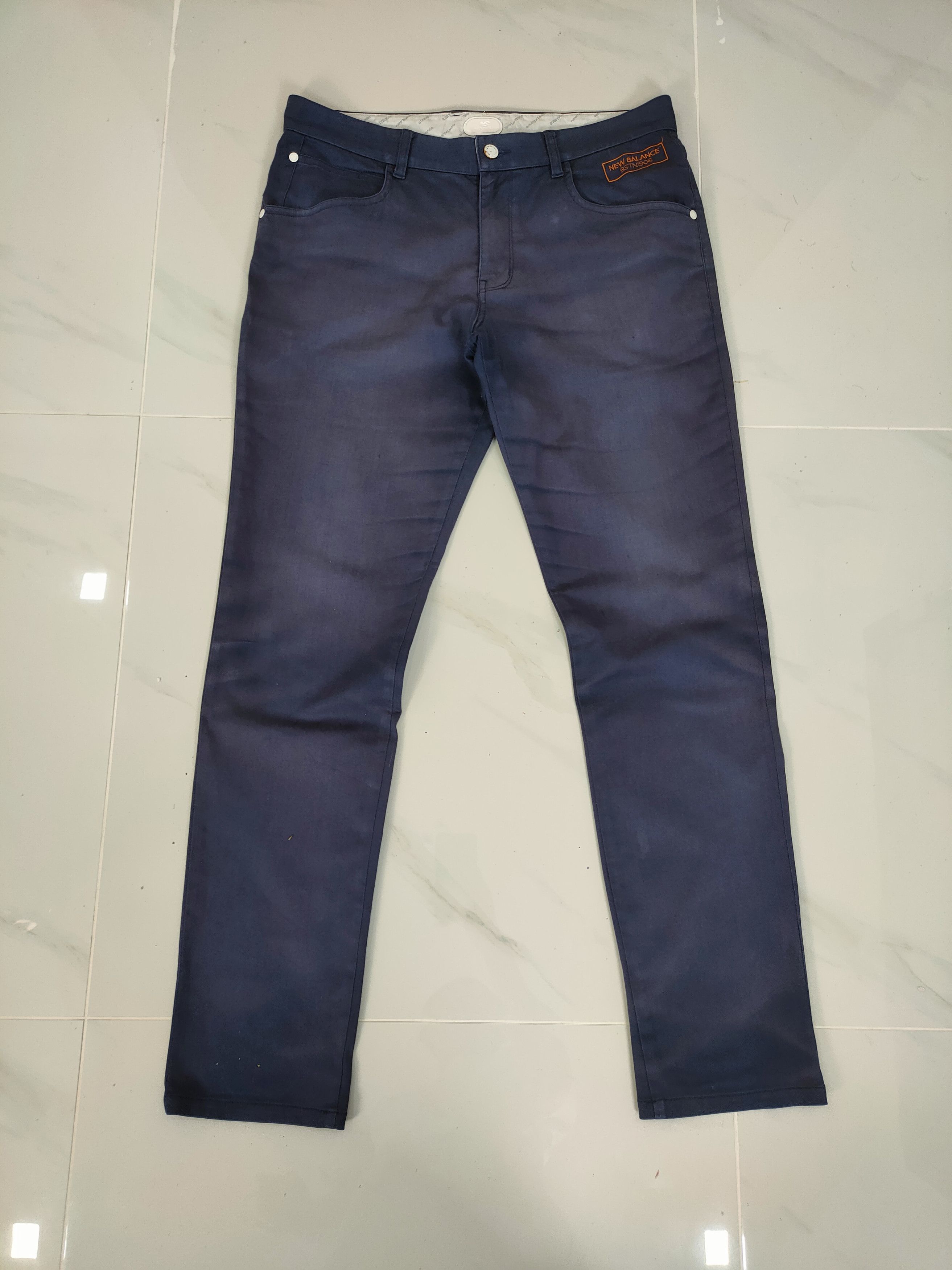 New Balance NEW BALANCE FADED DARK BLUE TROUSER CHINO PANTS Size US 34 / EU 50 - 1 Thumbnail