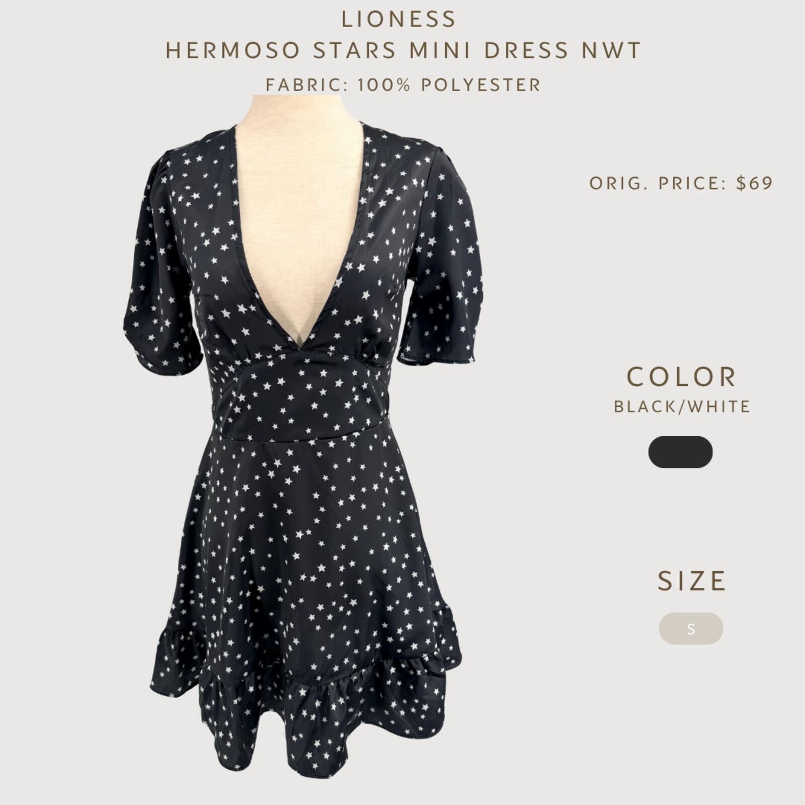 Lioness Lioness Hermoso Stars Mini Dress NWT Black S Size S / US 4 / IT 40 - 2 Thumbnail