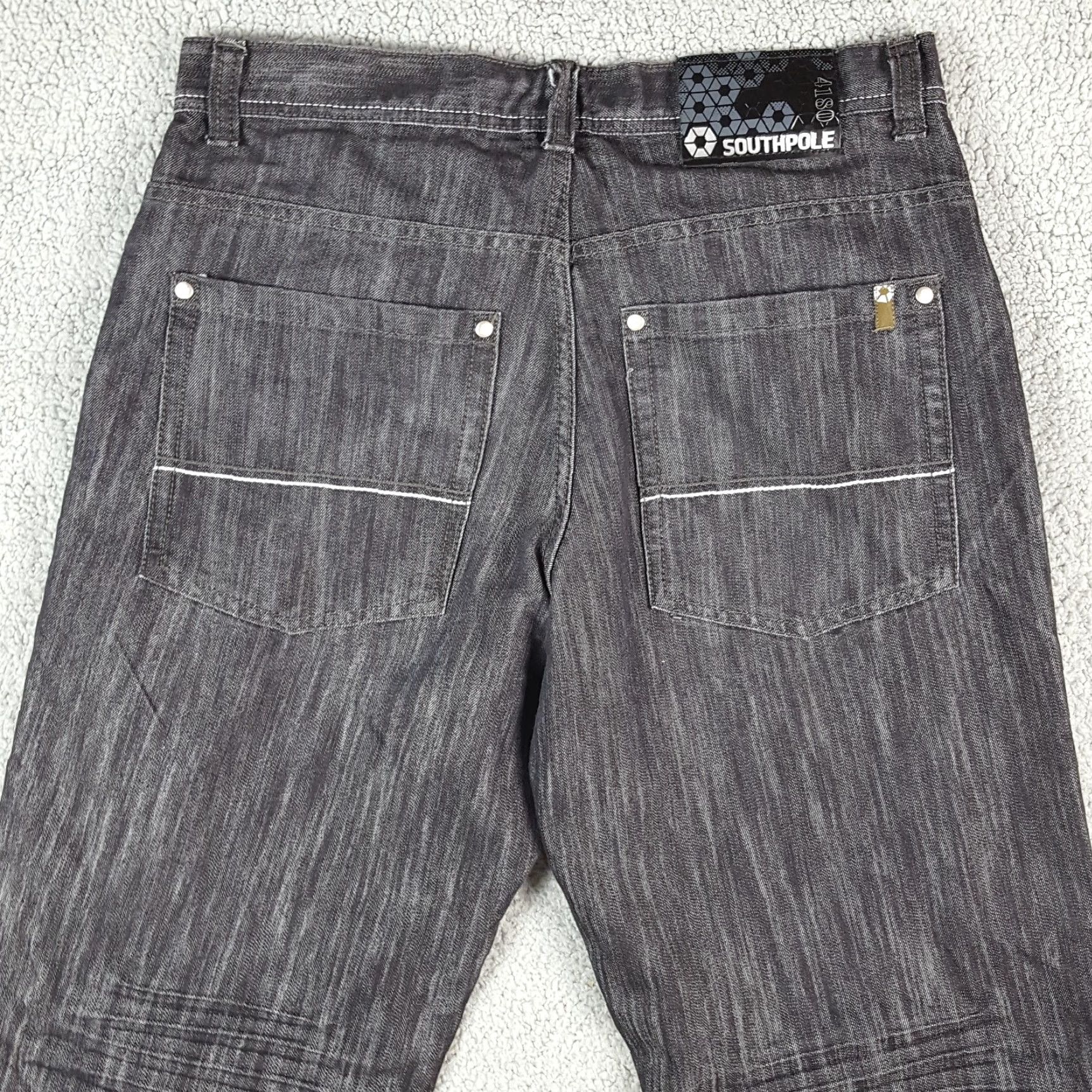 Southpole VINTAGE Southpole Gray Denim Wide Leg Baggy Fit Jeans Men's Size 34 Y2K 00s Grunge Rock Size US 34 / EU 50 - 5 Thumbnail
