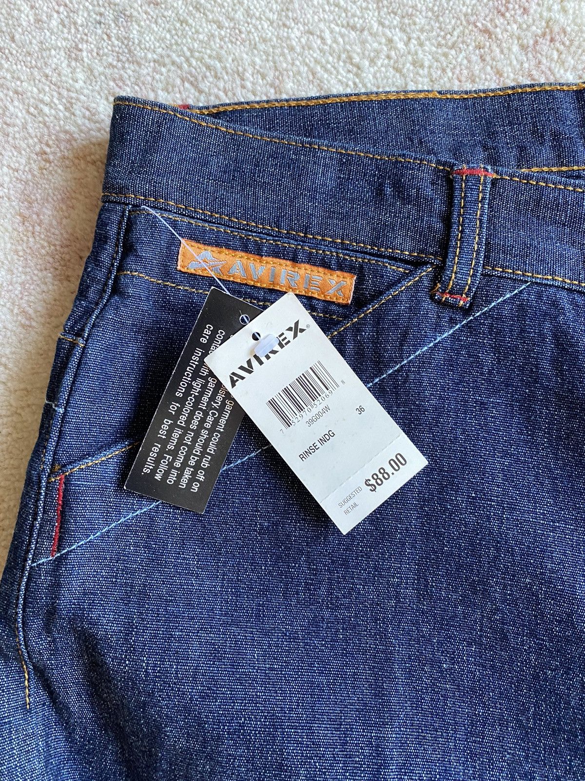 JNCO × Southpole × Vintage Crazy Deadstock Y2K Avirex Embroidered Baggy Jeans Size US 36 / EU 52 - 4 Thumbnail