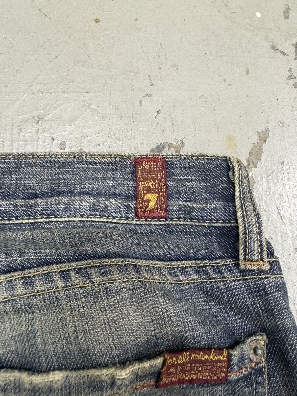 Tornado Mart Vintage Mudwash Flared Denim 7 For All ManKind Jerome Dahan Size US 30 / EU 46 - 10 Thumbnail