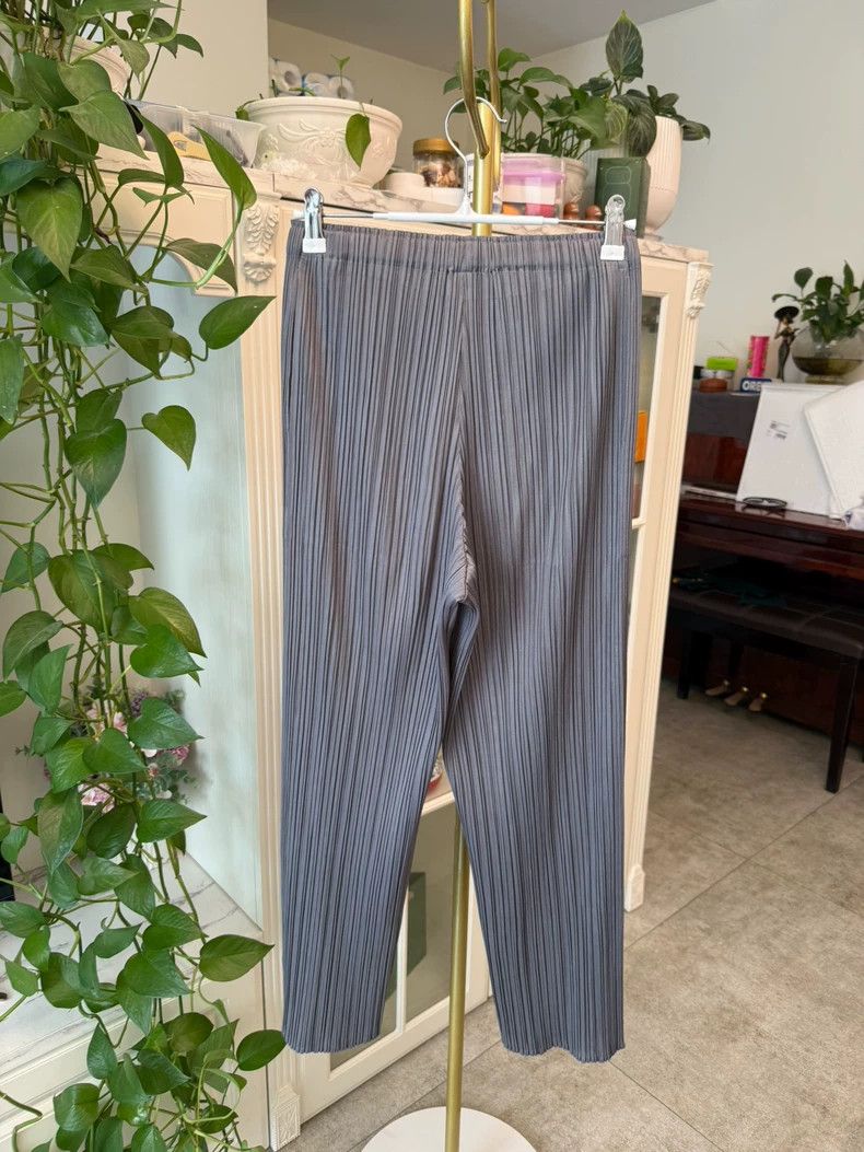 Issey Miyake Issey Miyake size:2 Grey pleated trousers Size 31" - 4 Thumbnail