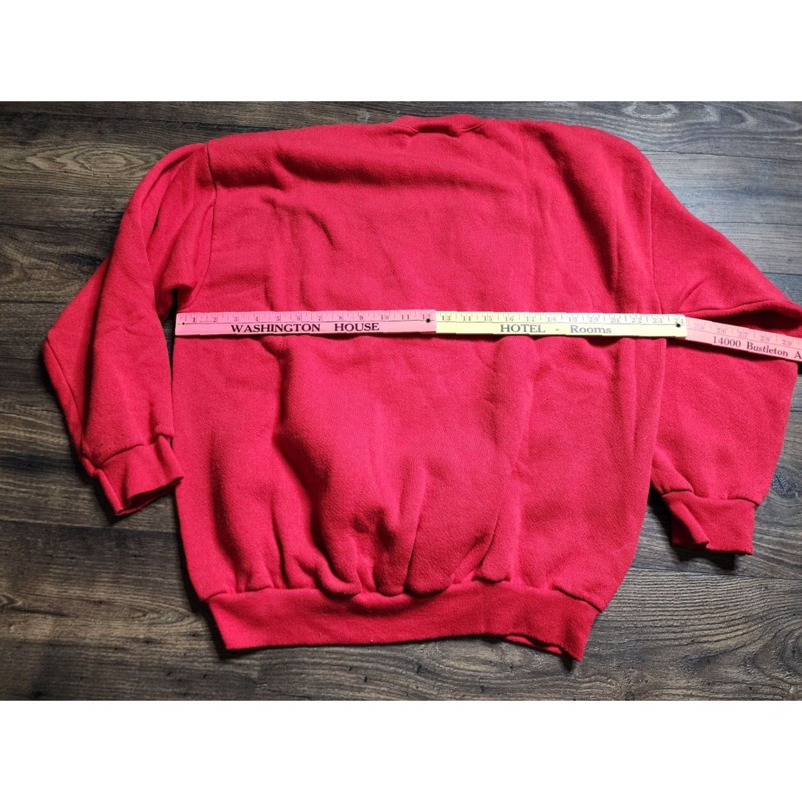Logo 7 Vintage Chicago Bulls 7 Logo Pullover Sweatshirt Embroidery Lettering Mens XL Red Size US XL / EU 56 / 4 - 3 Thumbnail