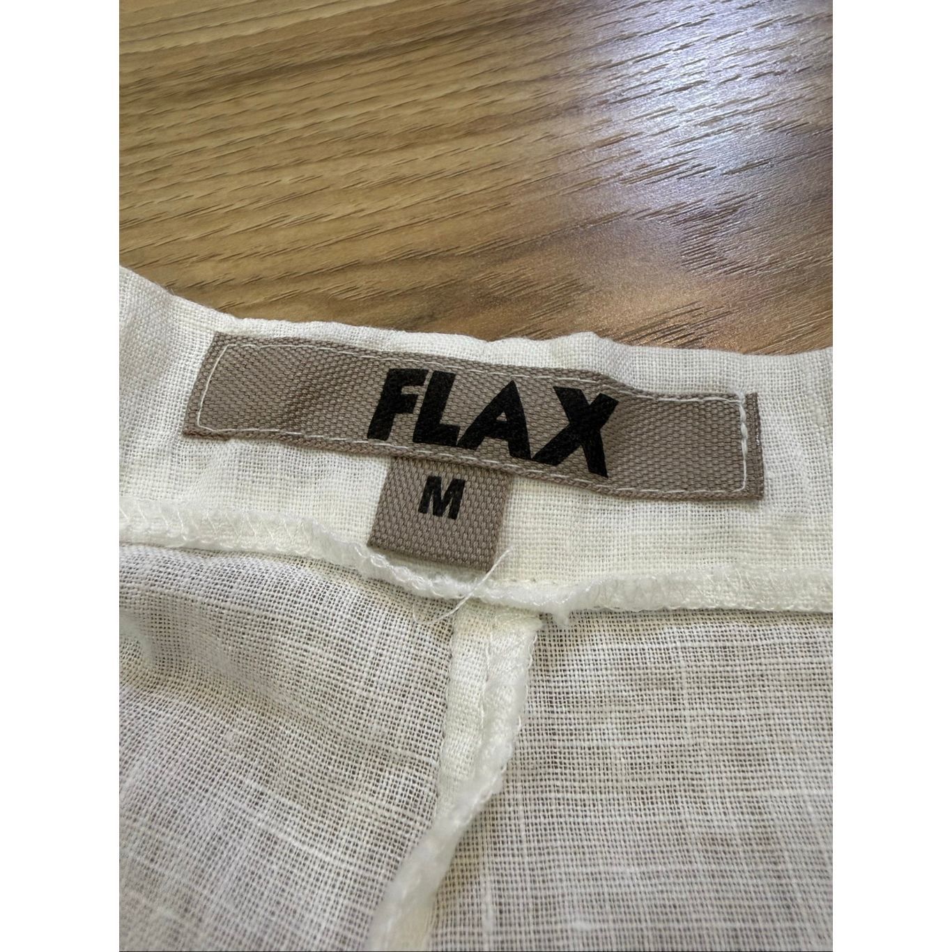 FLAX Flax linen white relax fit wide leg pants size M Size 30" / US 8 / IT 44 - 3 Thumbnail