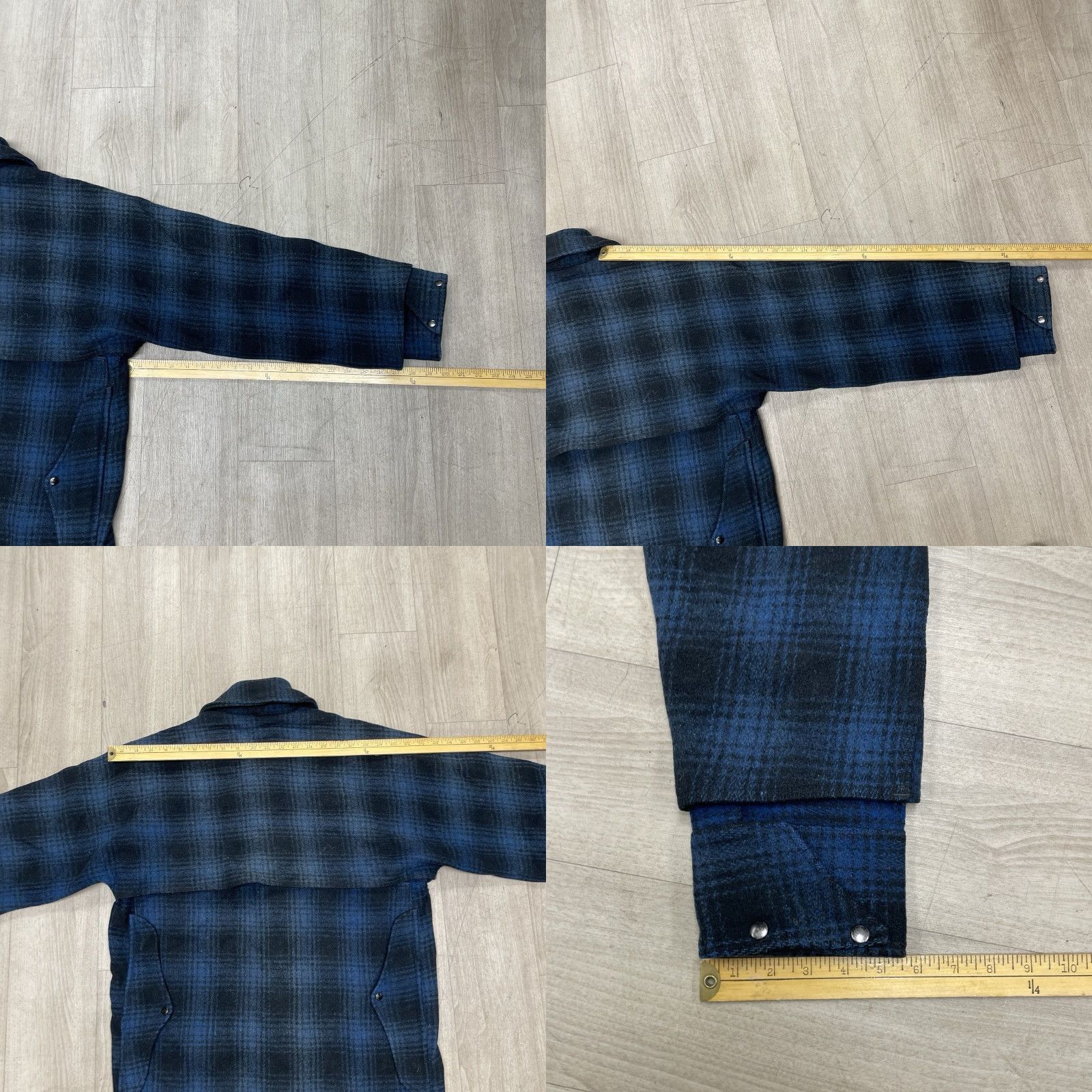 Vintage VINTAGE Hettnick Manufacturing Co. Wool Mackinaw Jacket Mens M Blue Shadow Plaid Cruiser Wool Seattle 30s Size US M / EU 48-50 / 2 - 11 Thumbnail