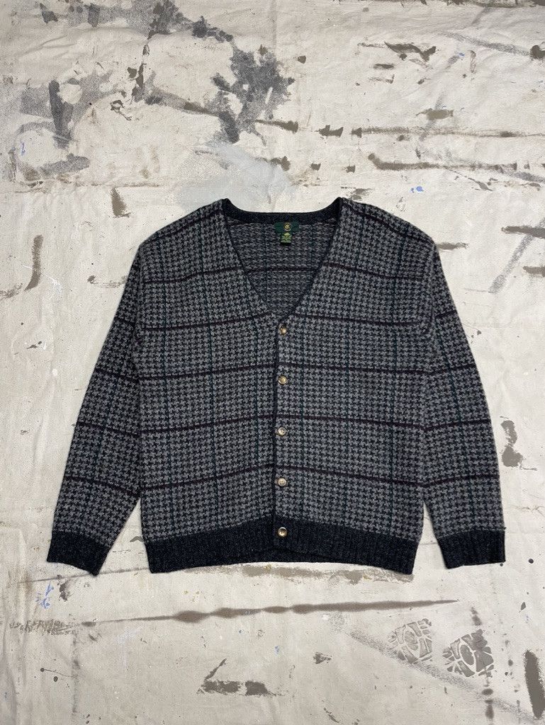 Vintage Vintage Herringbone Wool Cardigan- 1990s Size US M / EU 48-50 / 2 - 1 Thumbnail