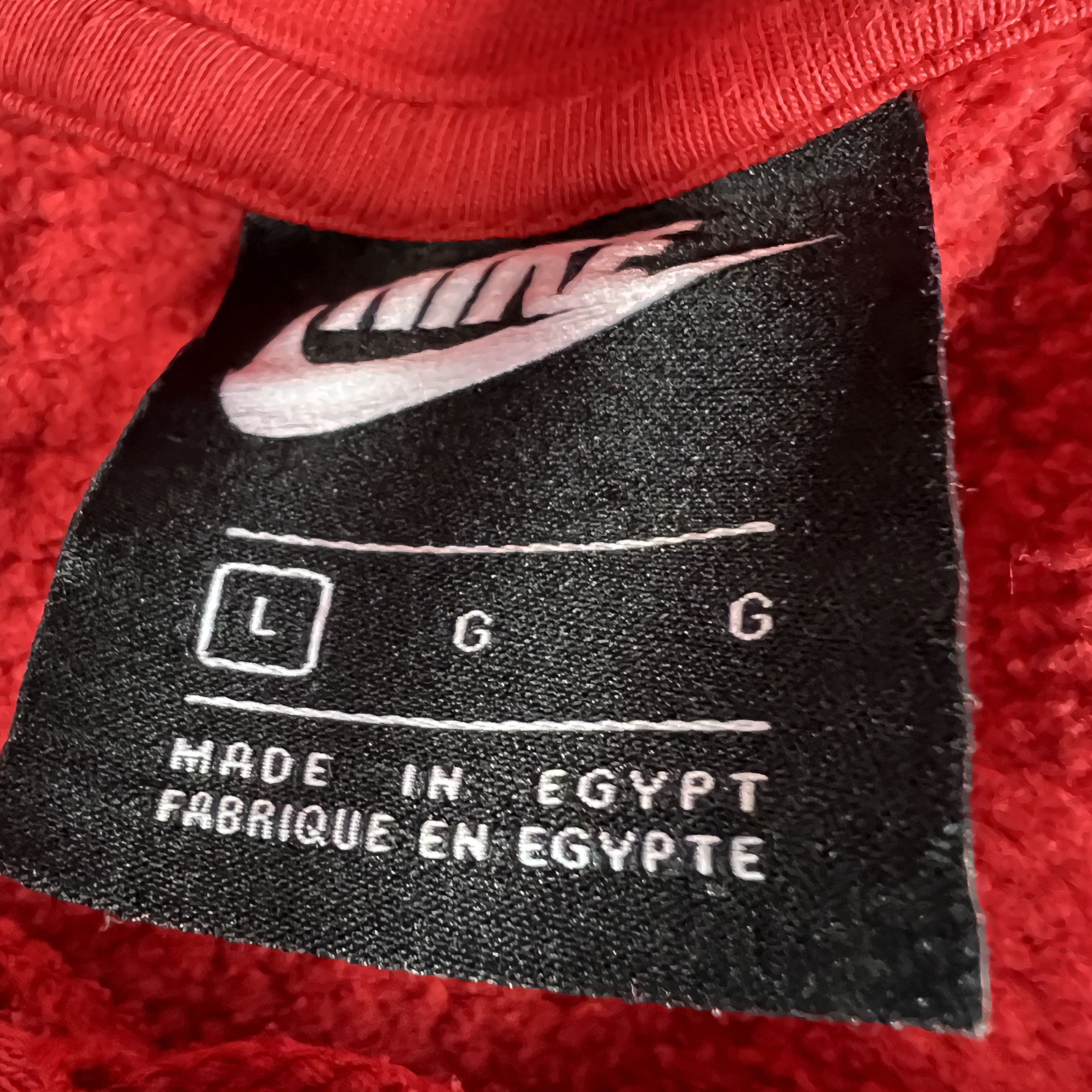 Nike Nike Sweatshirt Red Faded Check Chest Swoosh Logo Hoodie Size US L / EU 52-54 / 3 - 11 Thumbnail