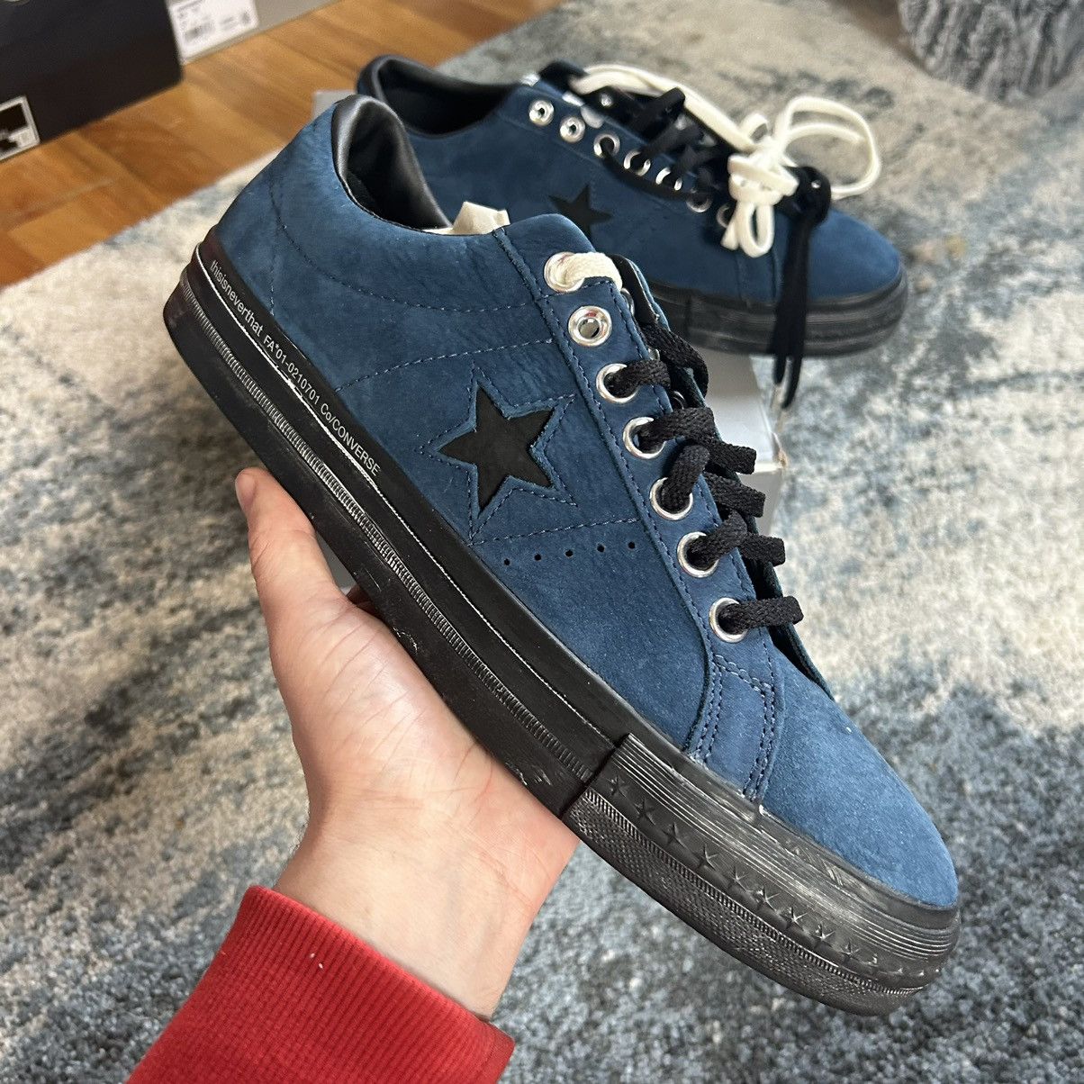 thisisneverthat 172394C DiSTRESSED SUEDE iNDiGO POSEiDON ONE STAR OX CHUCK Size US 10.5 / EU 43-44 - 8 Thumbnail