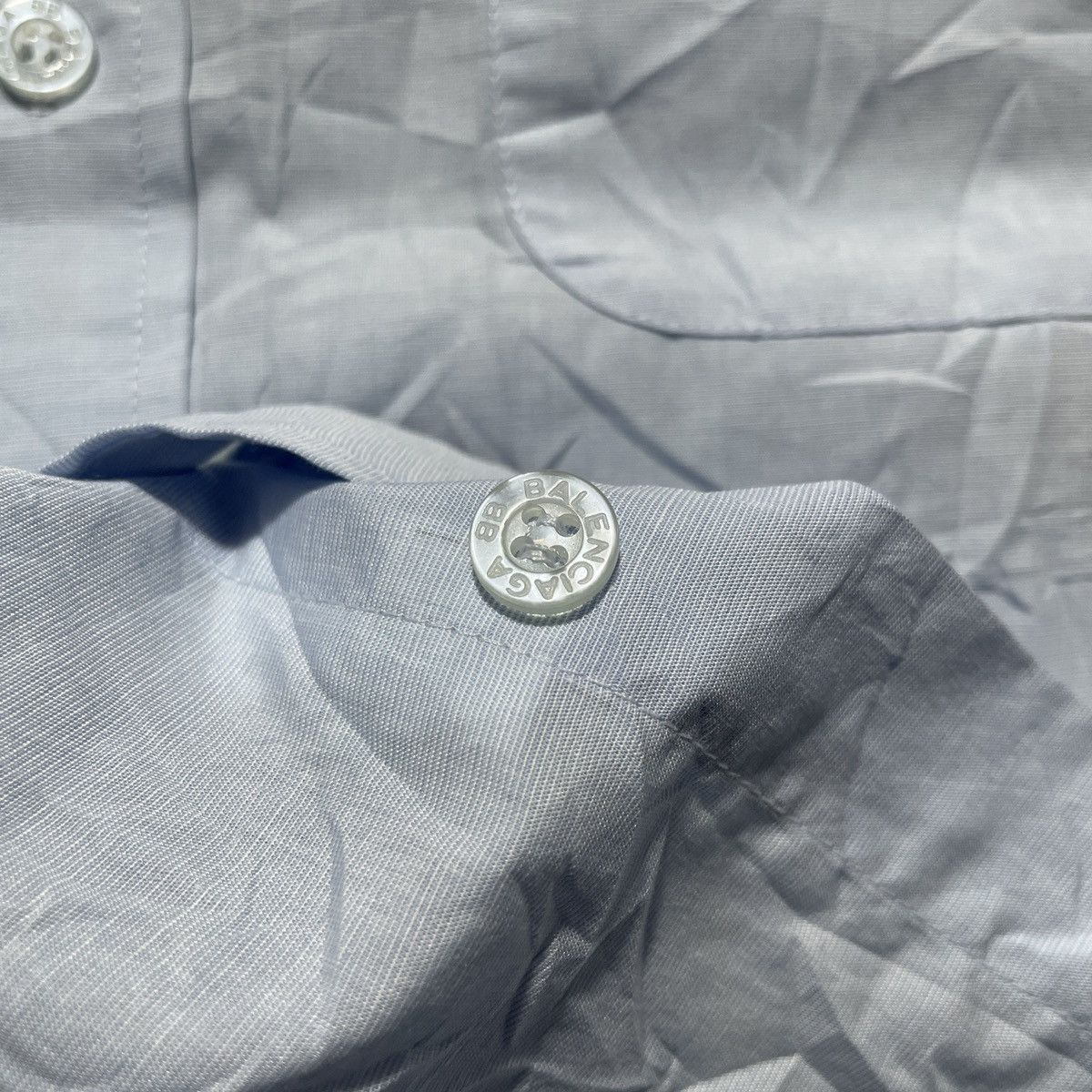 Balenciaga VINTAGE SHIRTS BALENCIAGA EMBROIDERED BB POCKET Size US L / EU 52-54 / 3 - 7 Thumbnail