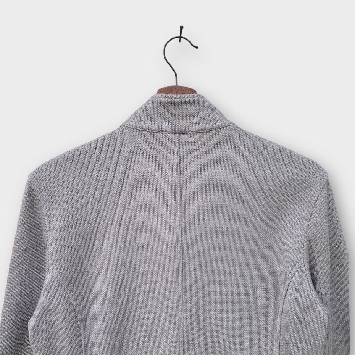 Tete Homme TETE HOMME MINIMALIST LIGHT GREY STAND COLLAR ZIP UP JACKET Size US S / EU 44-46 / 1 - 6 Thumbnail