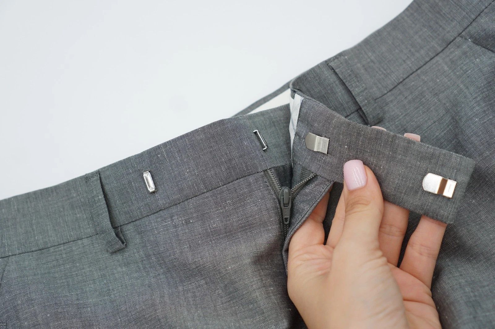 Suitsupply Men Suitsupply Pants Grey Washington Wool & Linen UK/US36 Size 36R - 3 Thumbnail