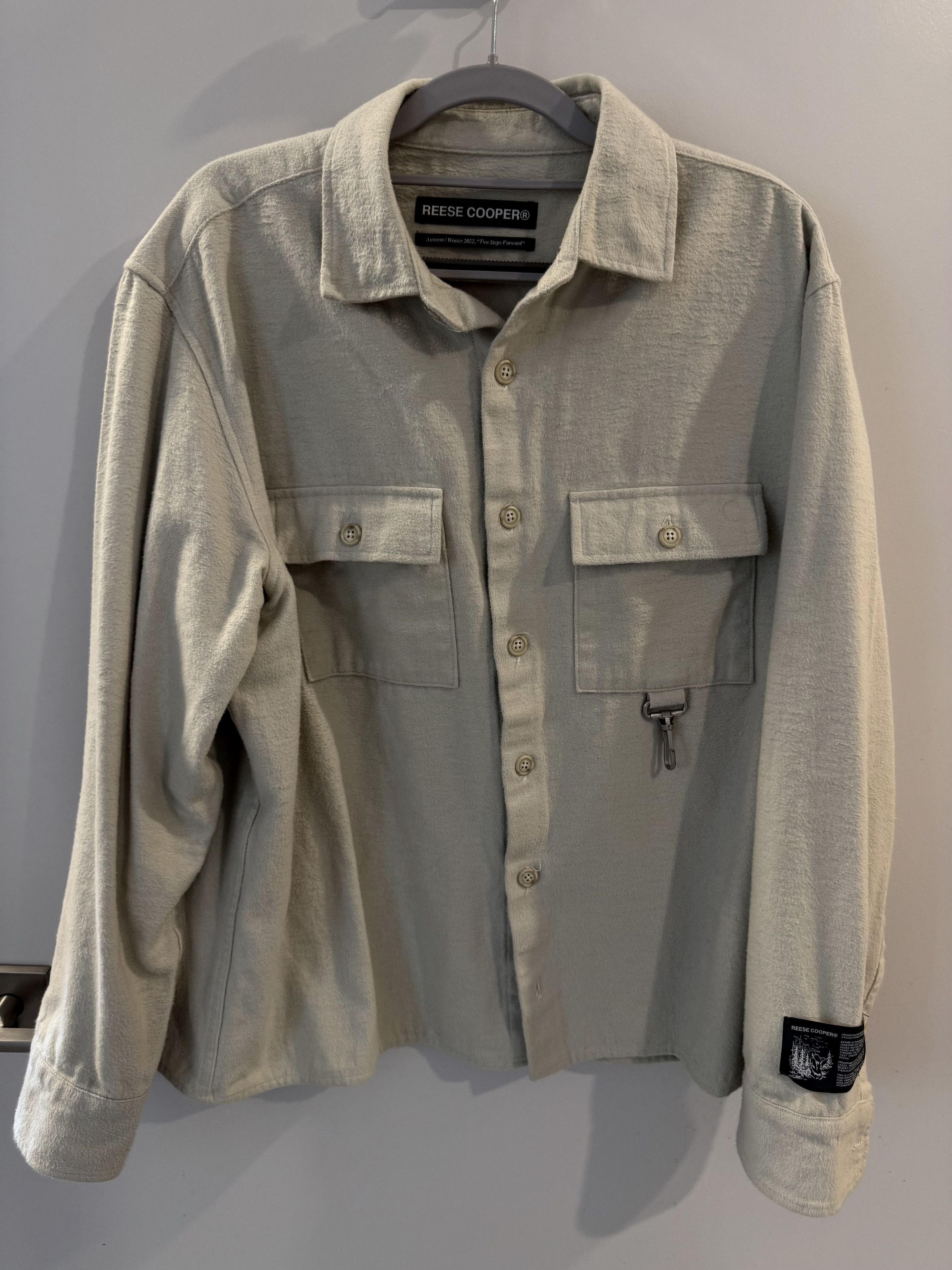 Reese Cooper Reese Cooper Flannel Button Down Shirt - Beige - Large Size US L / EU 52-54 / 3 - 3 Thumbnail
