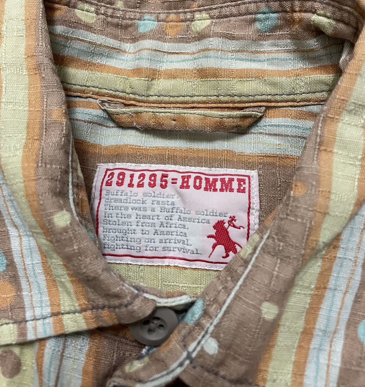 Designer × If Six Was Nine × Japanese Brand 291295 Pour Homme Button Up Shirt Made in Japan Punk Design Size US M / EU 48-50 / 2 - 3 Thumbnail