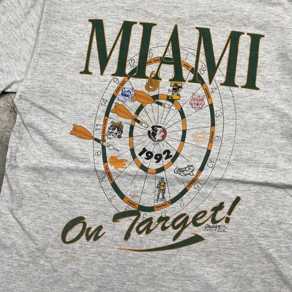 Vintage 90s Miami Dart Sports On Target Tee Size US S / EU 44-46 / 1 - 2 Thumbnail