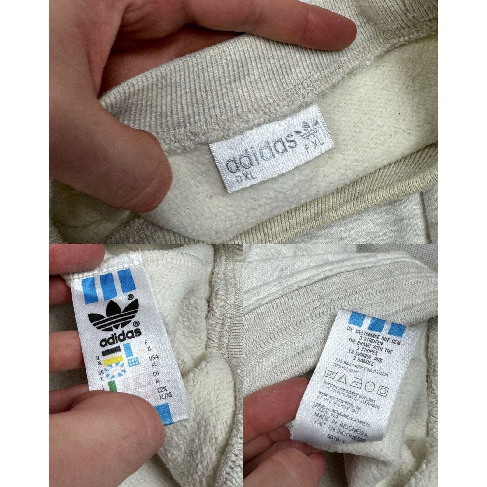 Adidas Vintage Adidas Men's Heather Gray Cotton Fleece Sweatsuit XL Size US XL / EU 56 / 4 - 2 Thumbnail