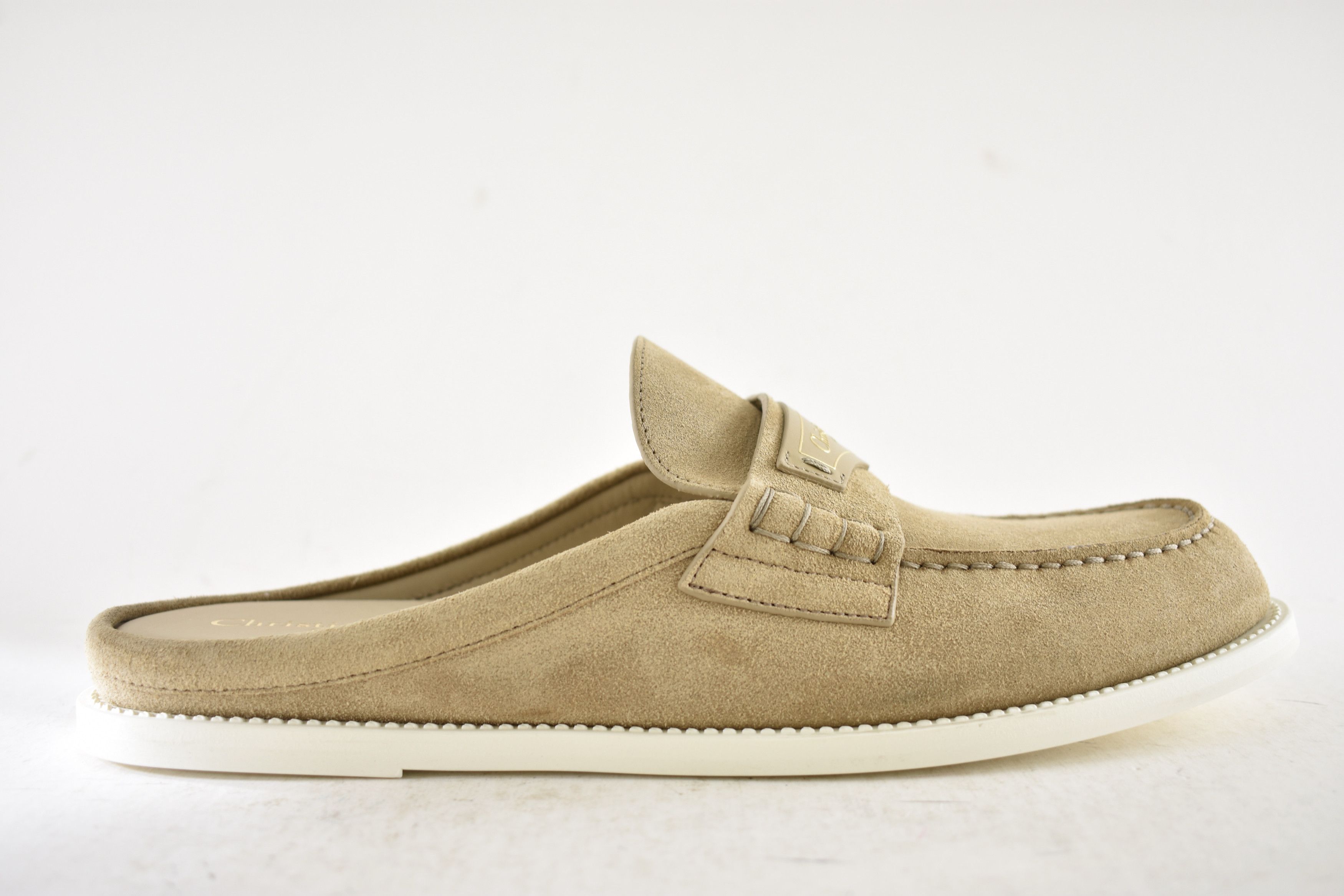 Dior Dior Boy Mule Corde Beige Suede Backless Logo Loafer Flat 42 Size US 12 / IT 42 - 2 Thumbnail